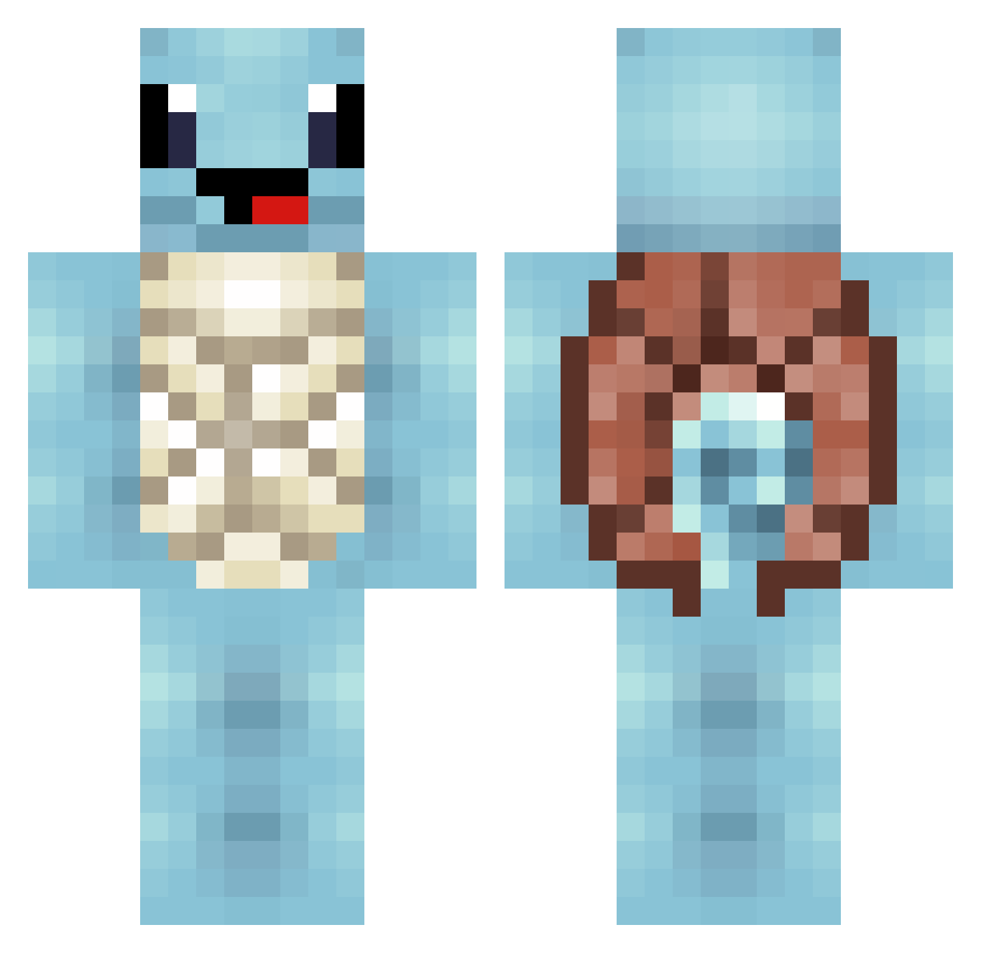 Justtbraydnn Minecraft skin, front and back view
