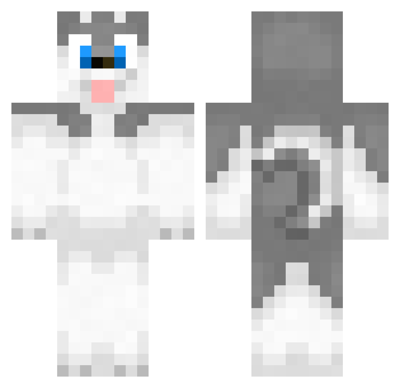 LR_Naitik Minecraft skin, front and back view