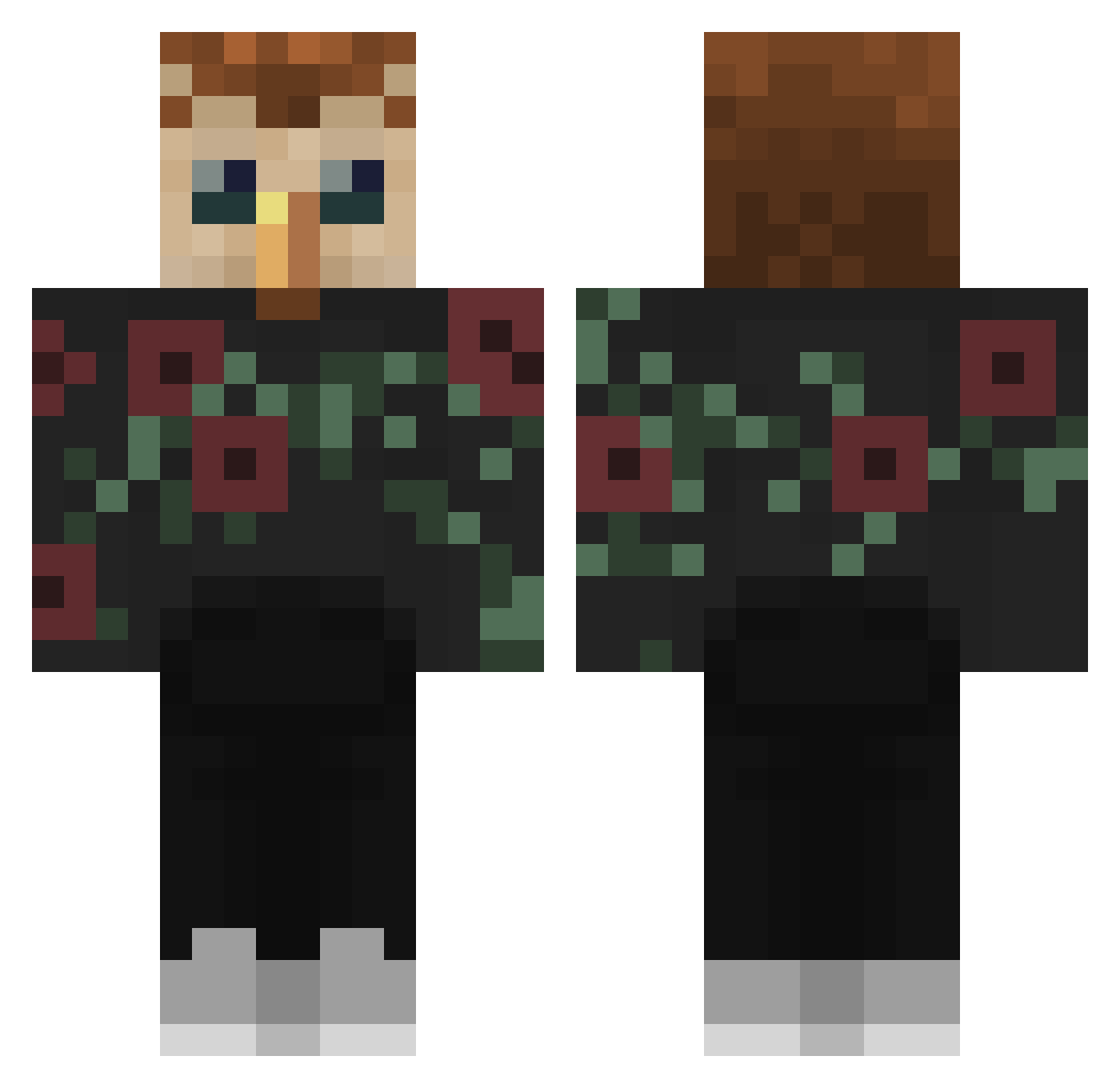 adamon372 Minecraft skin, front and back view