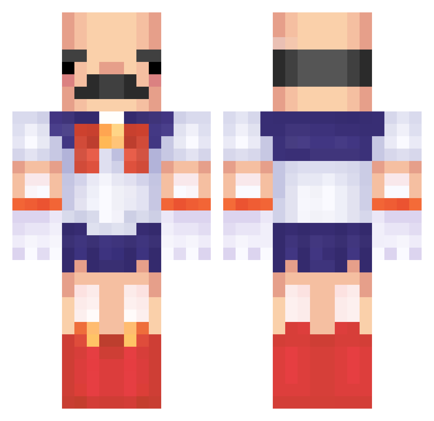 Dobby0_0 Minecraft skin, front and back view