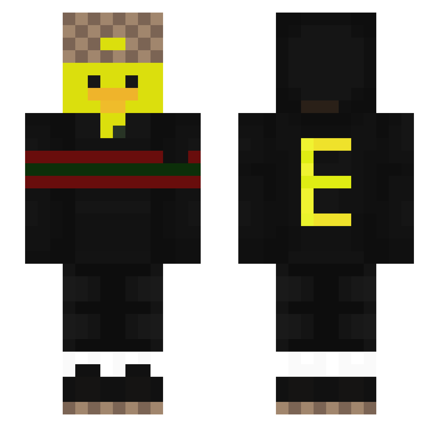 schwitzerThan Minecraft skin, front and back view