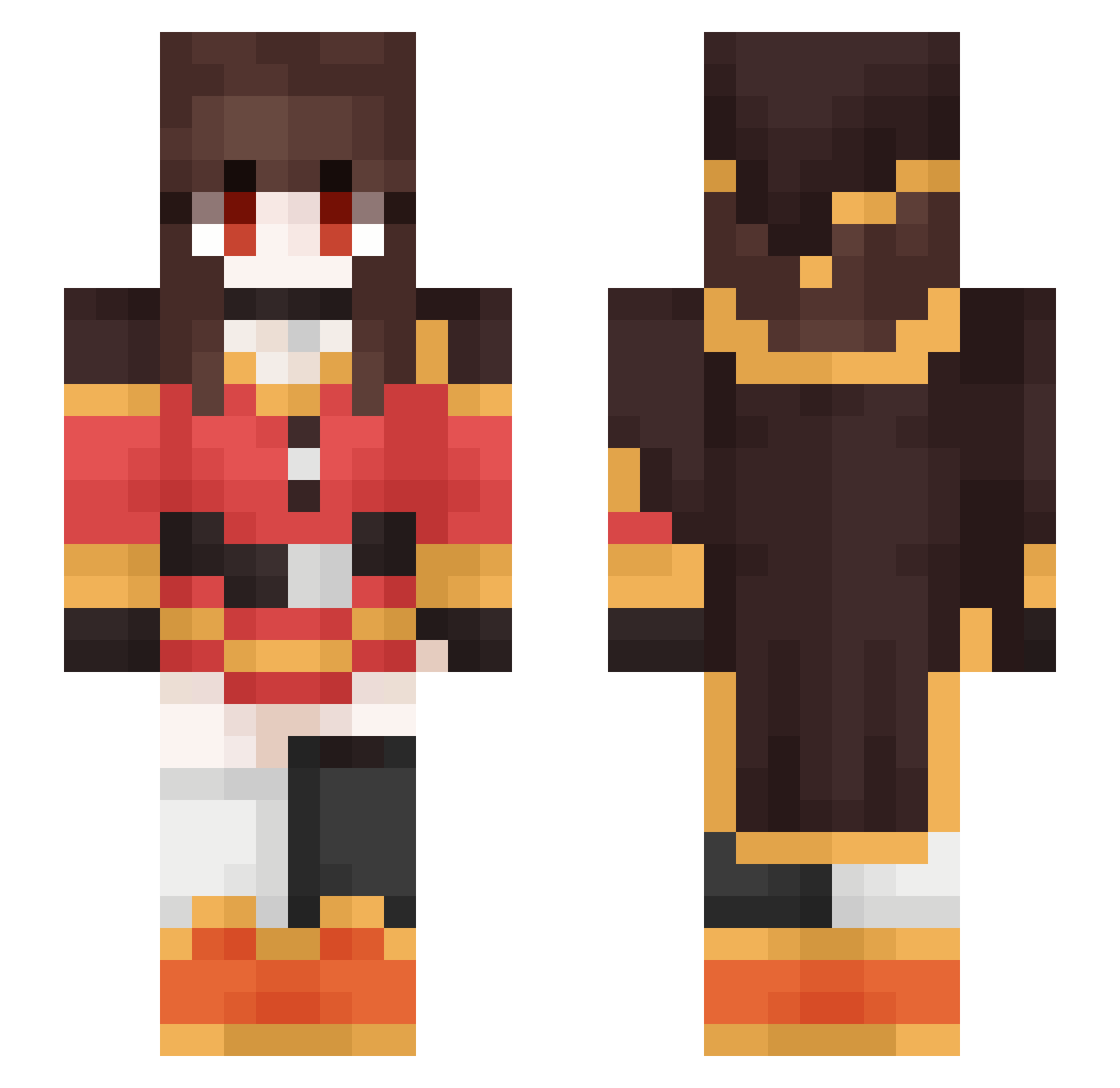 TempestRyze Minecraft skin, front and back view
