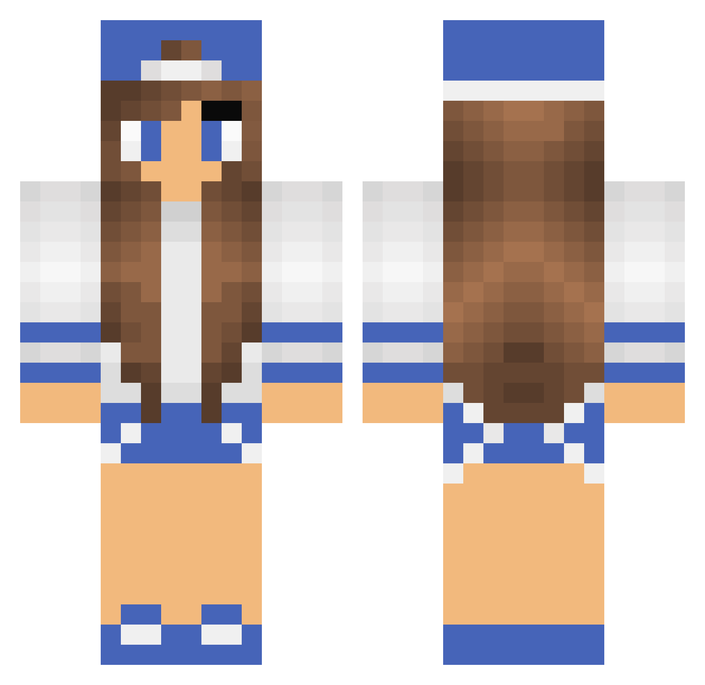 BuserKira_x Minecraft skin, front and back view