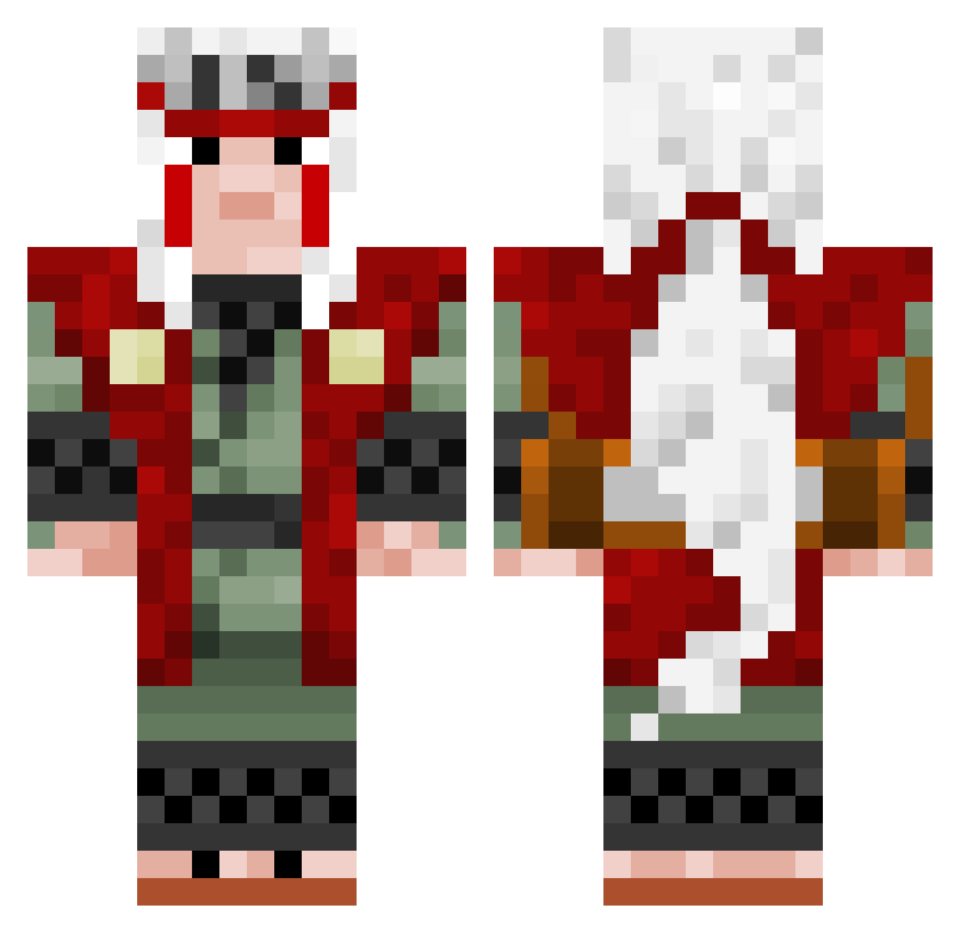 DaknTuna Minecraft skin, front and back view