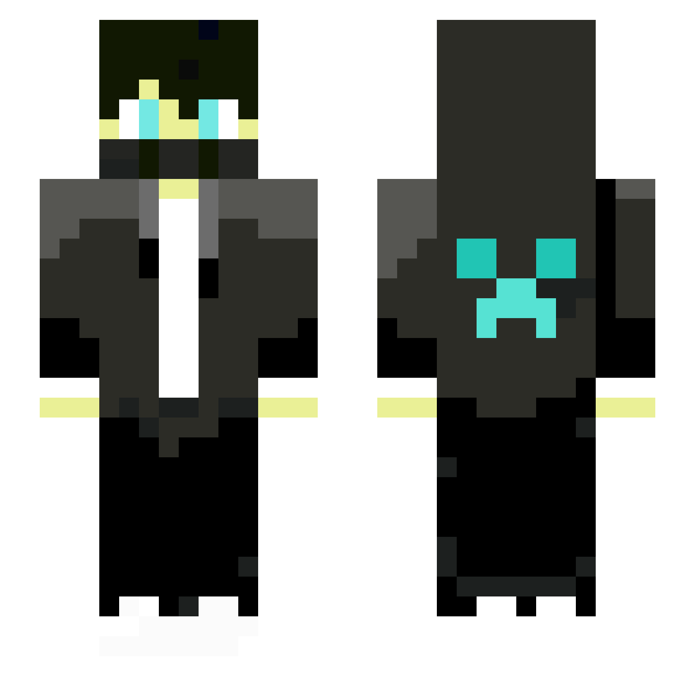 toskixd Minecraft skin, front and back view