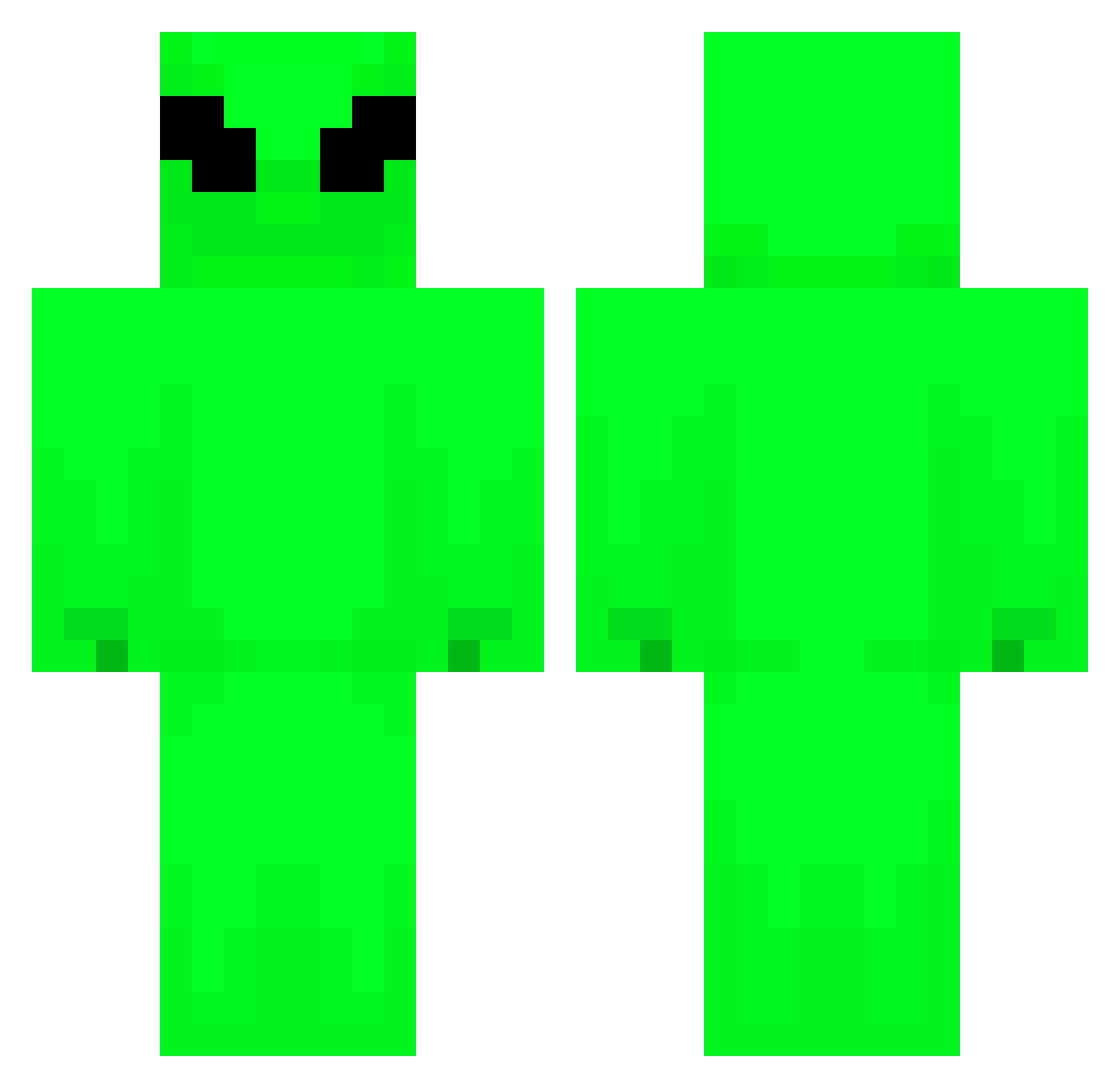 Grower125 Minecraft skin, front and back view