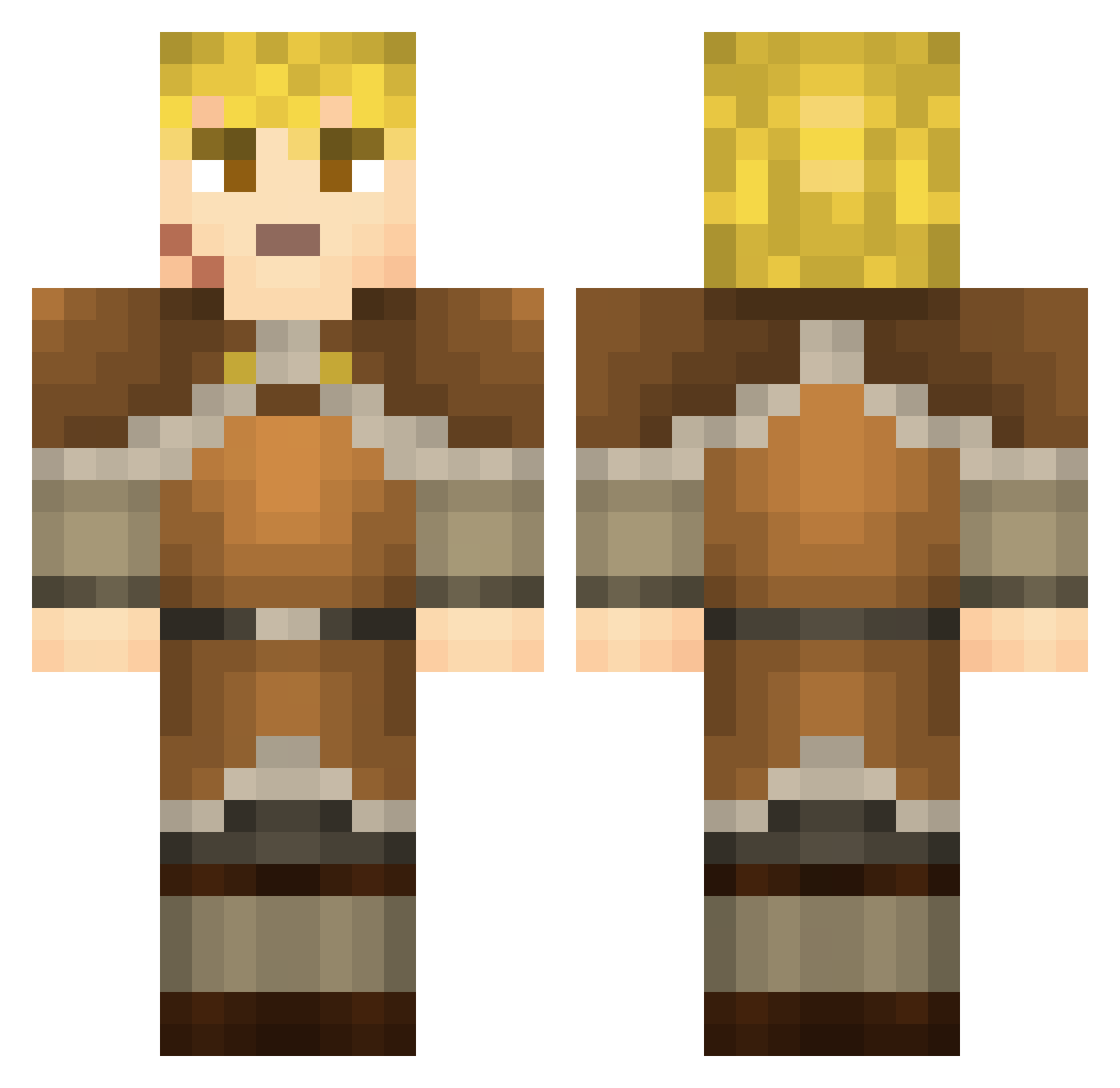 vl3nZ_ Minecraft skin, front and back view