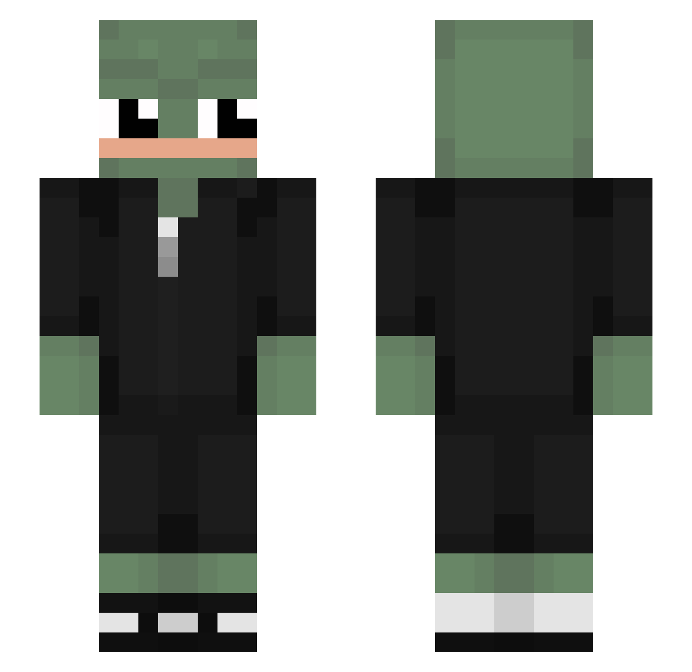 SoL9r Minecraft skin, front and back view