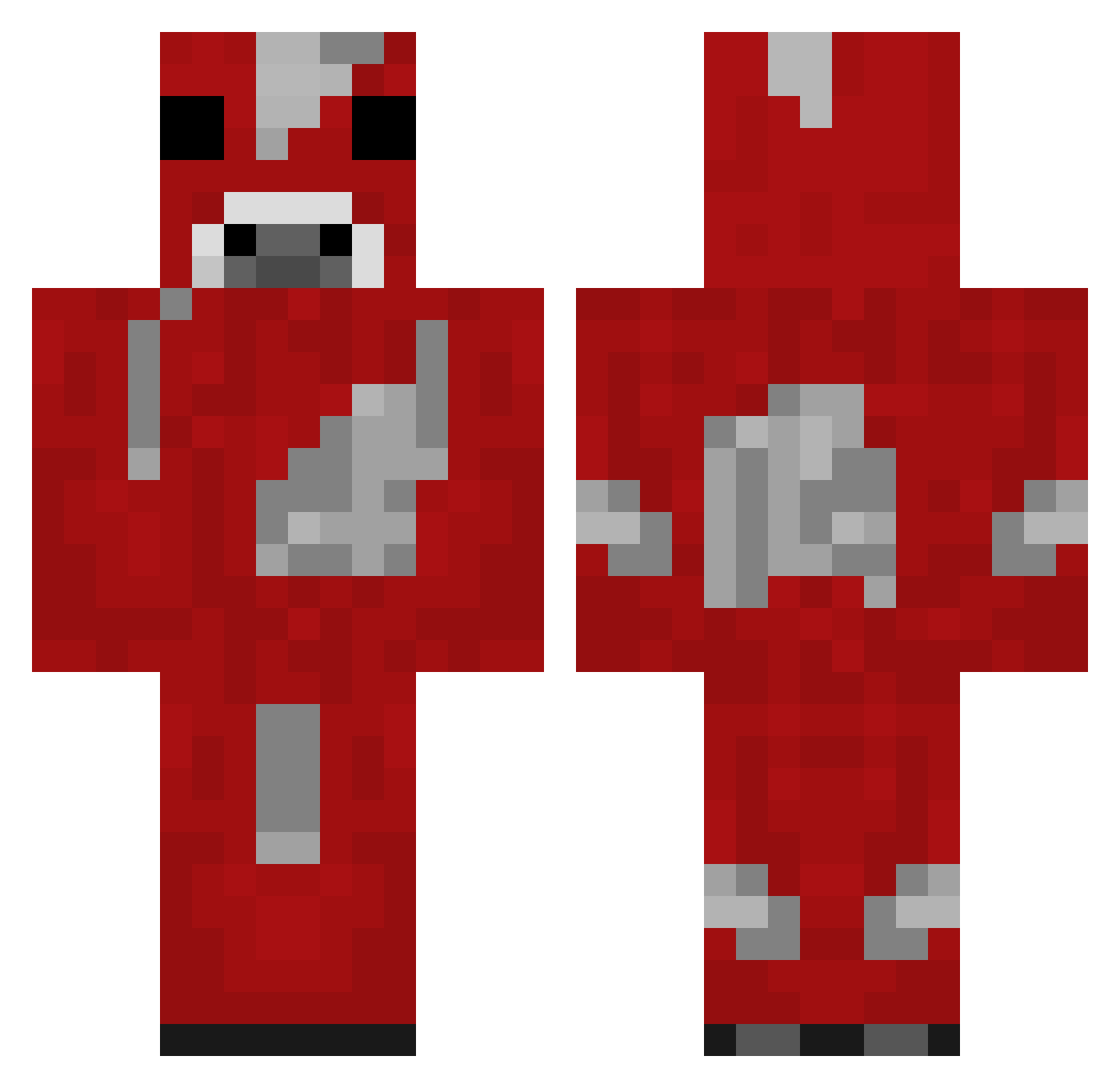 Kalmitee Minecraft skin, front and back view