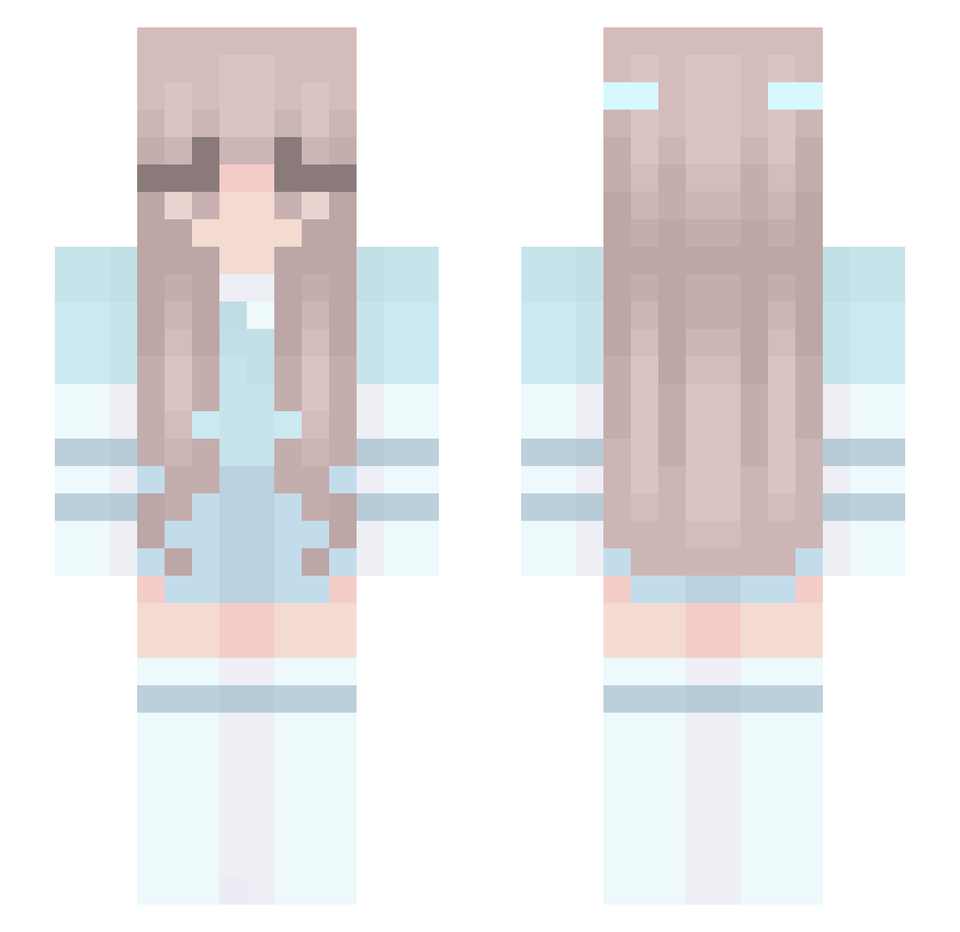 Royalise Minecraft skin, front and back view