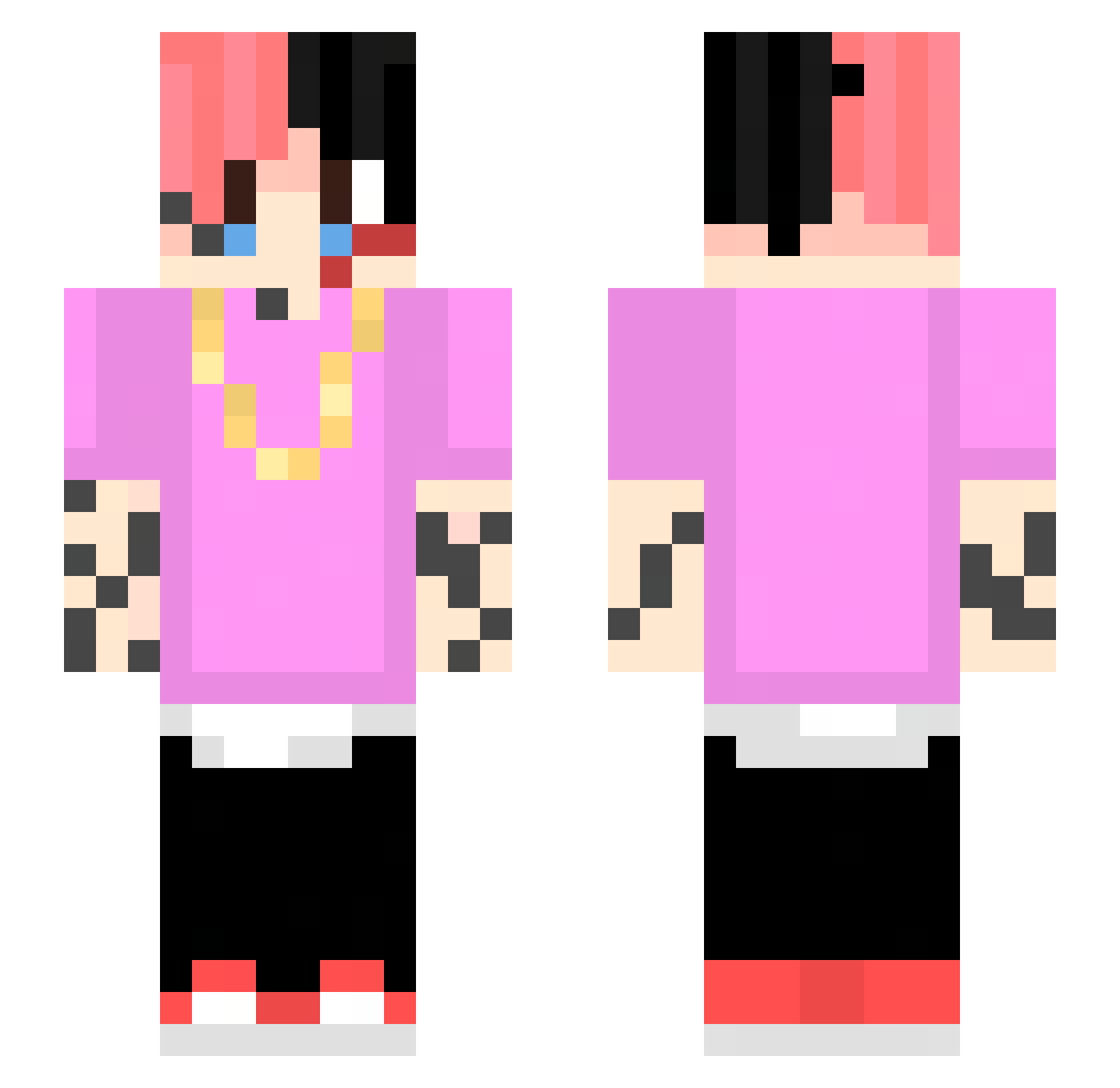 Itzmg9can Minecraft skin, front and back view