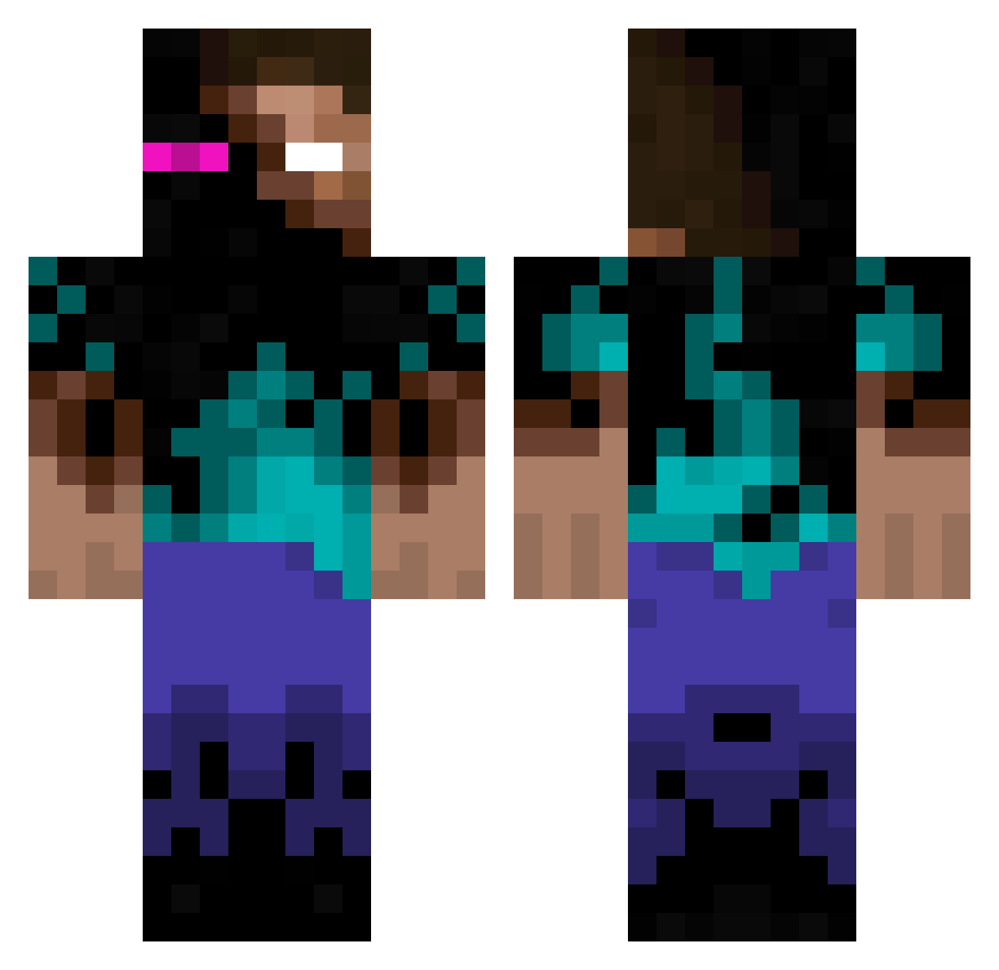 Vergil_hu Minecraft skin, front and back view