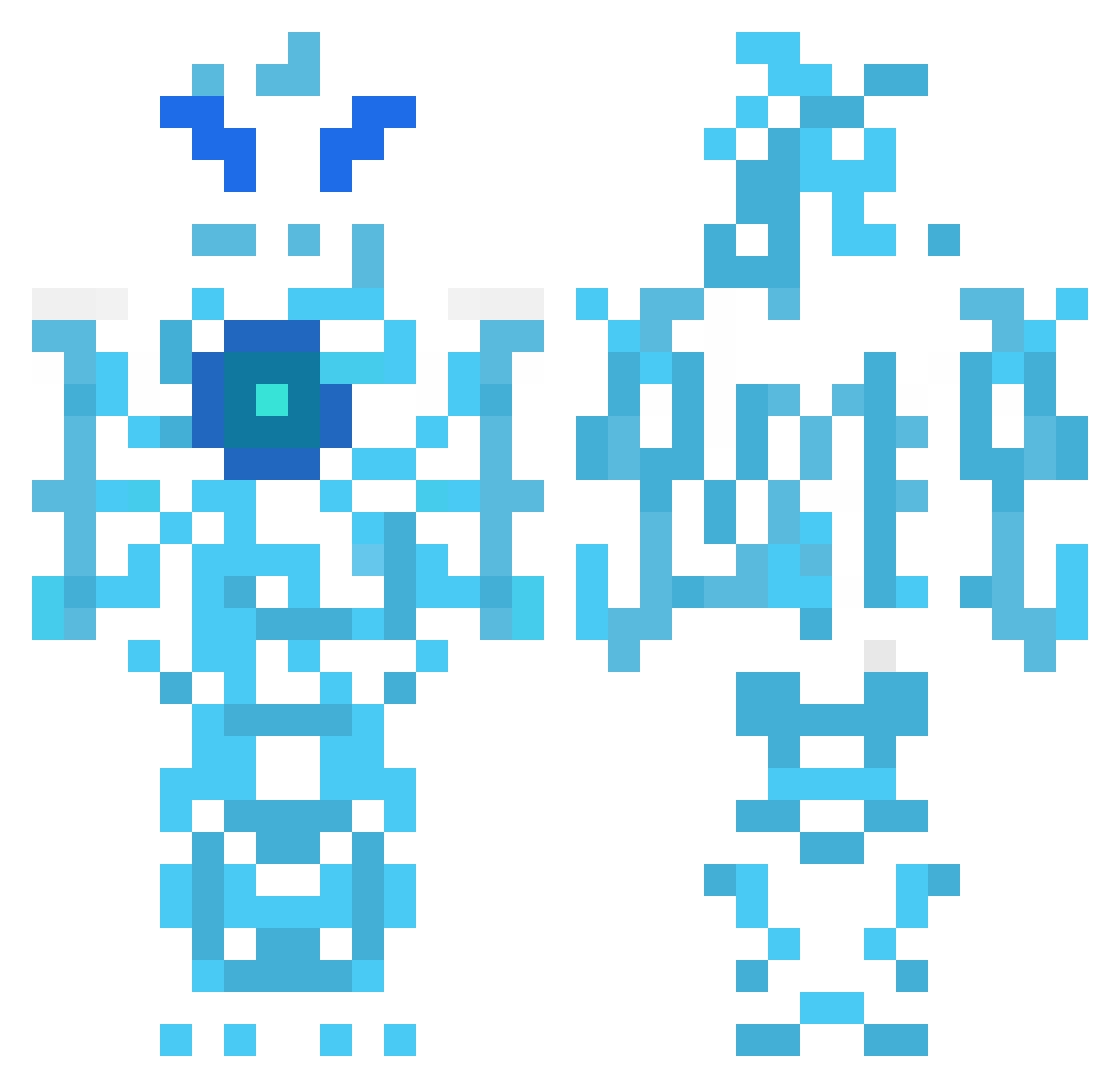 Afters Minecraft skin, front and back view