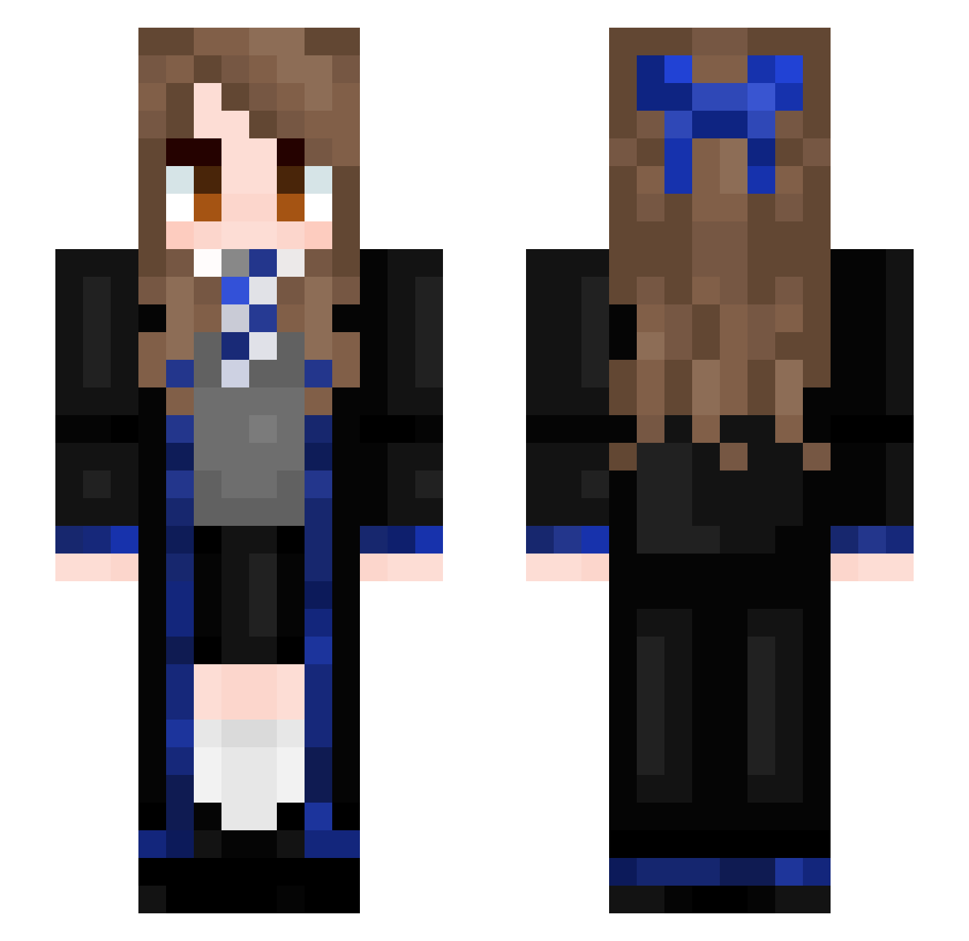 CseKon Minecraft skin, front and back view