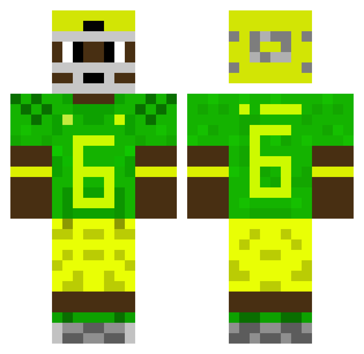 JewishFightClub_ Minecraft skin, front and back view