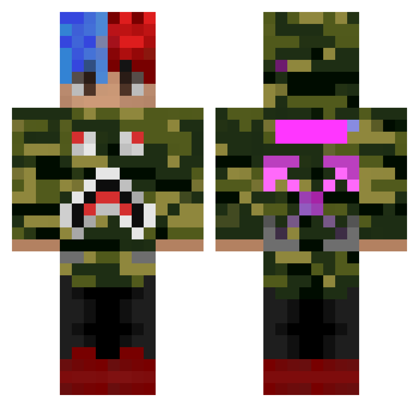 johannesdevries Minecraft skin, front and back view