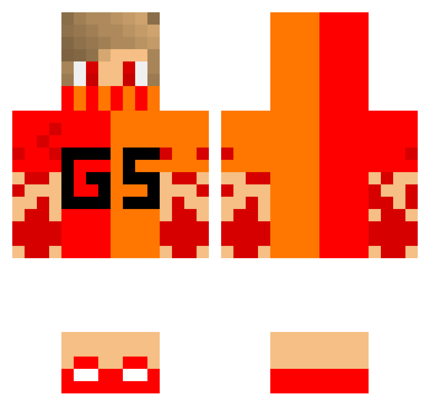 rumigg Minecraft skin, front and back view