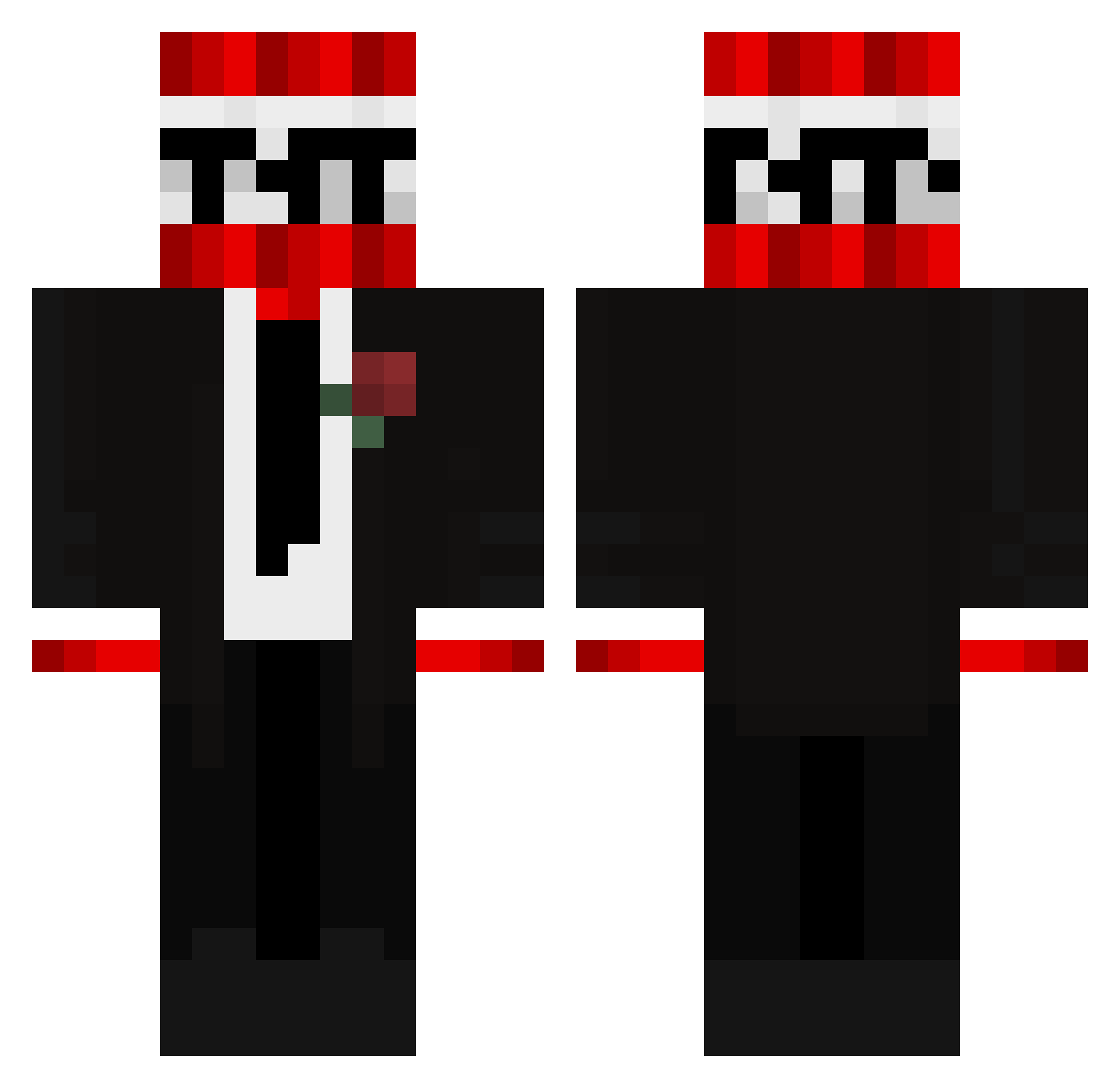 Lewster007 Minecraft skin, front and back view