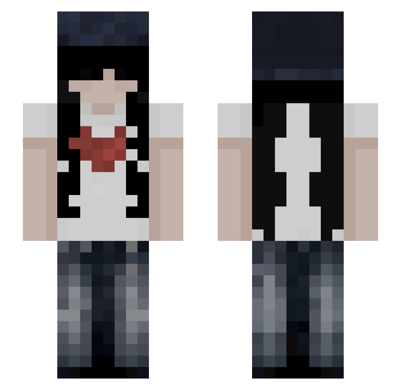 fuijii Minecraft skin, front and back view