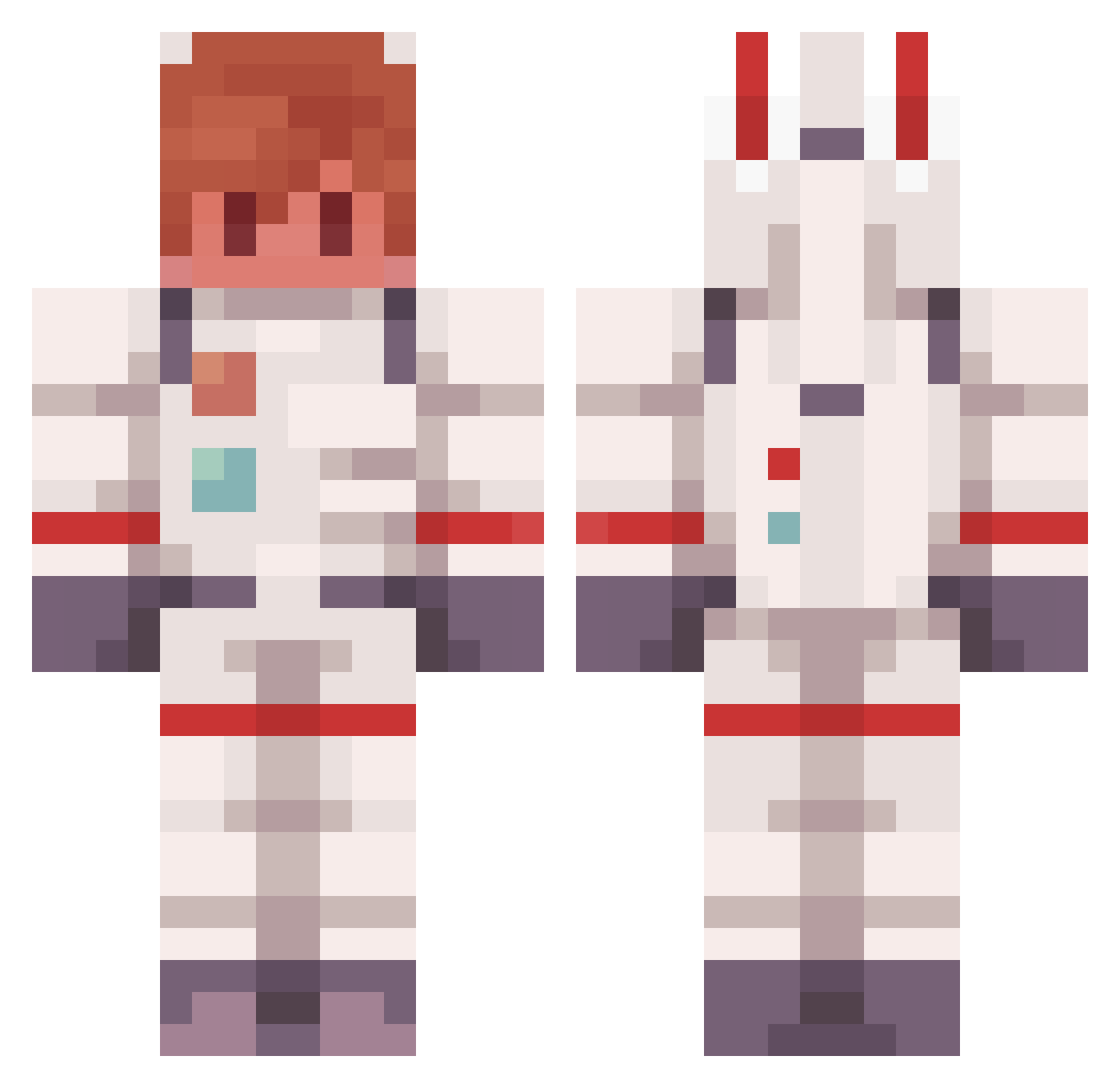 F1sh_Bone Minecraft skin, front and back view
