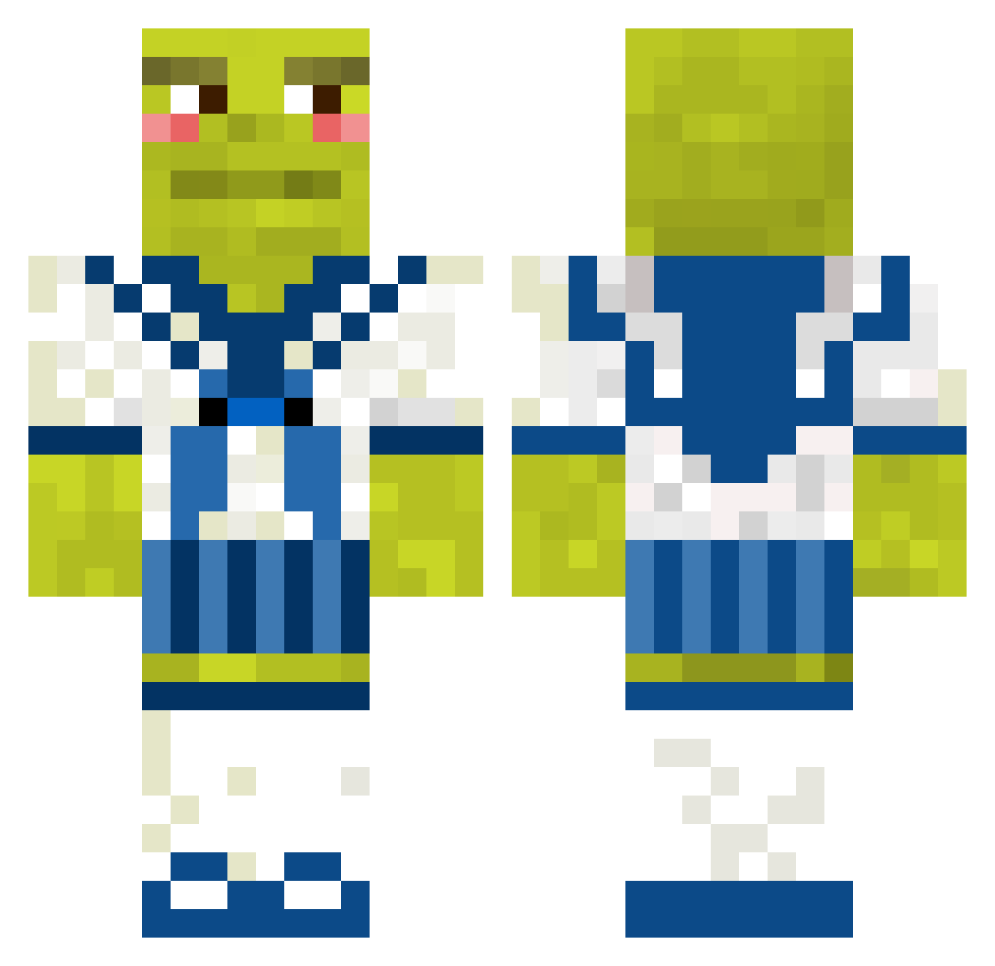 jessiicar Minecraft skin, front and back view