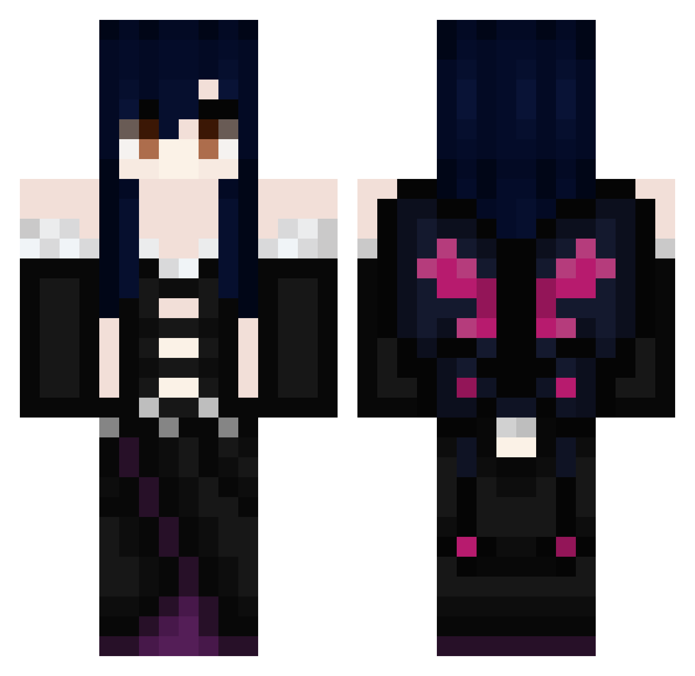 UCCU1001EAT Minecraft skin, front and back view