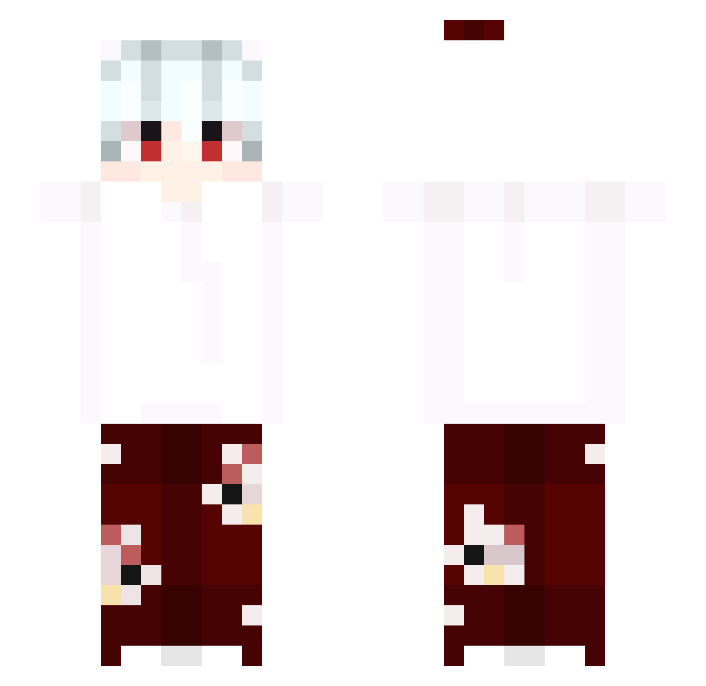 TIKKERc Minecraft skin, front and back view