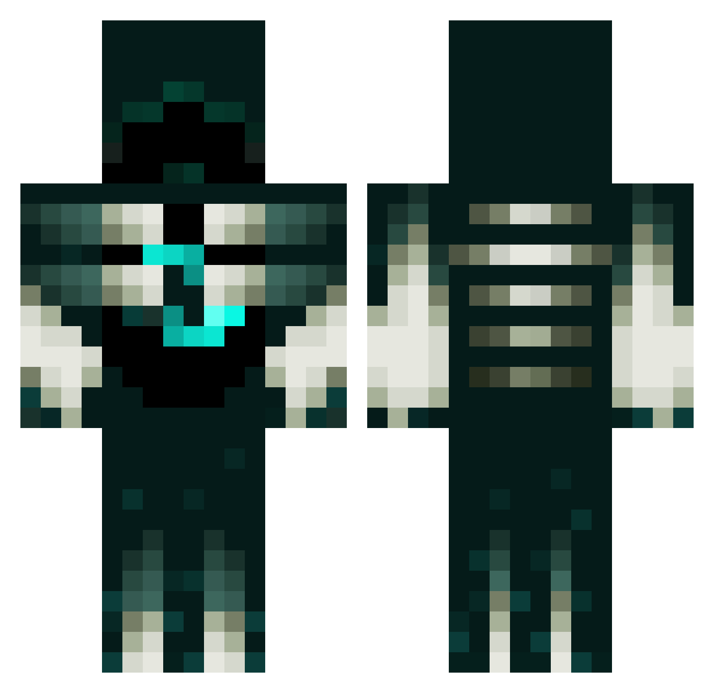 AndreiSTK Minecraft skin, front and back view