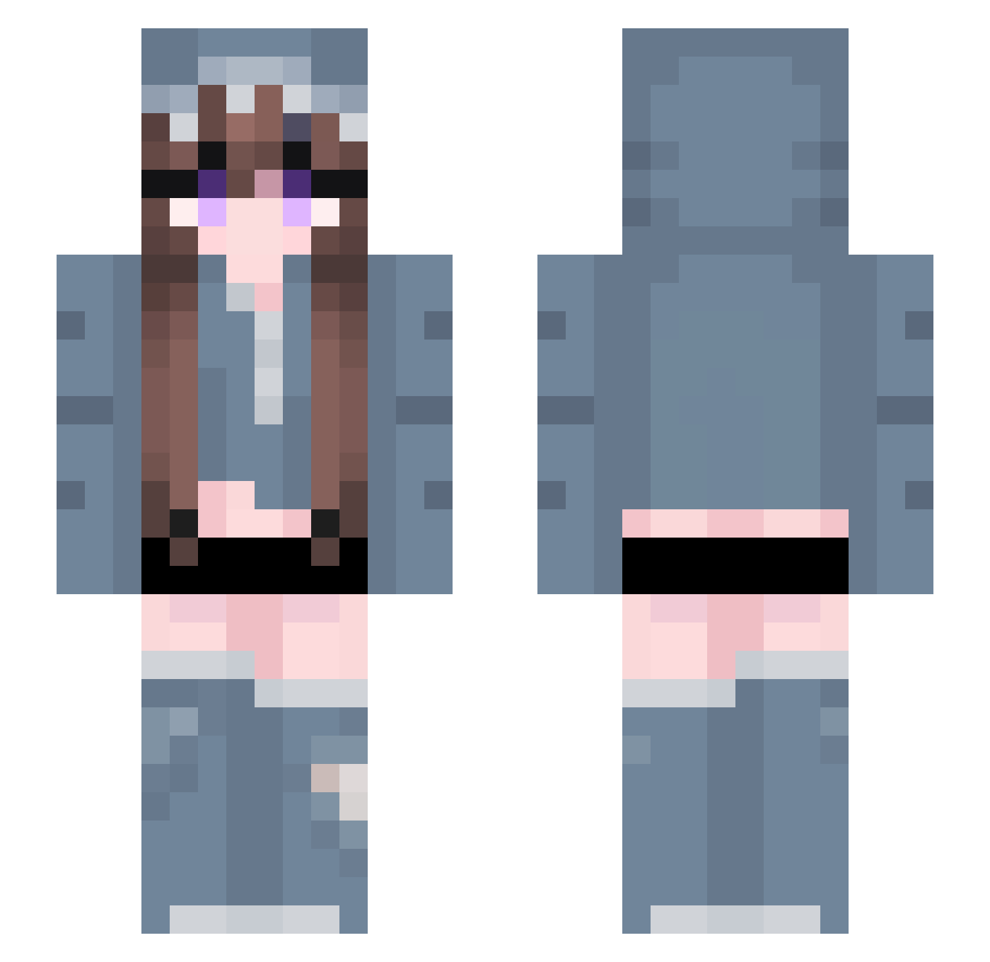 KothanZJr Minecraft skin, front and back view