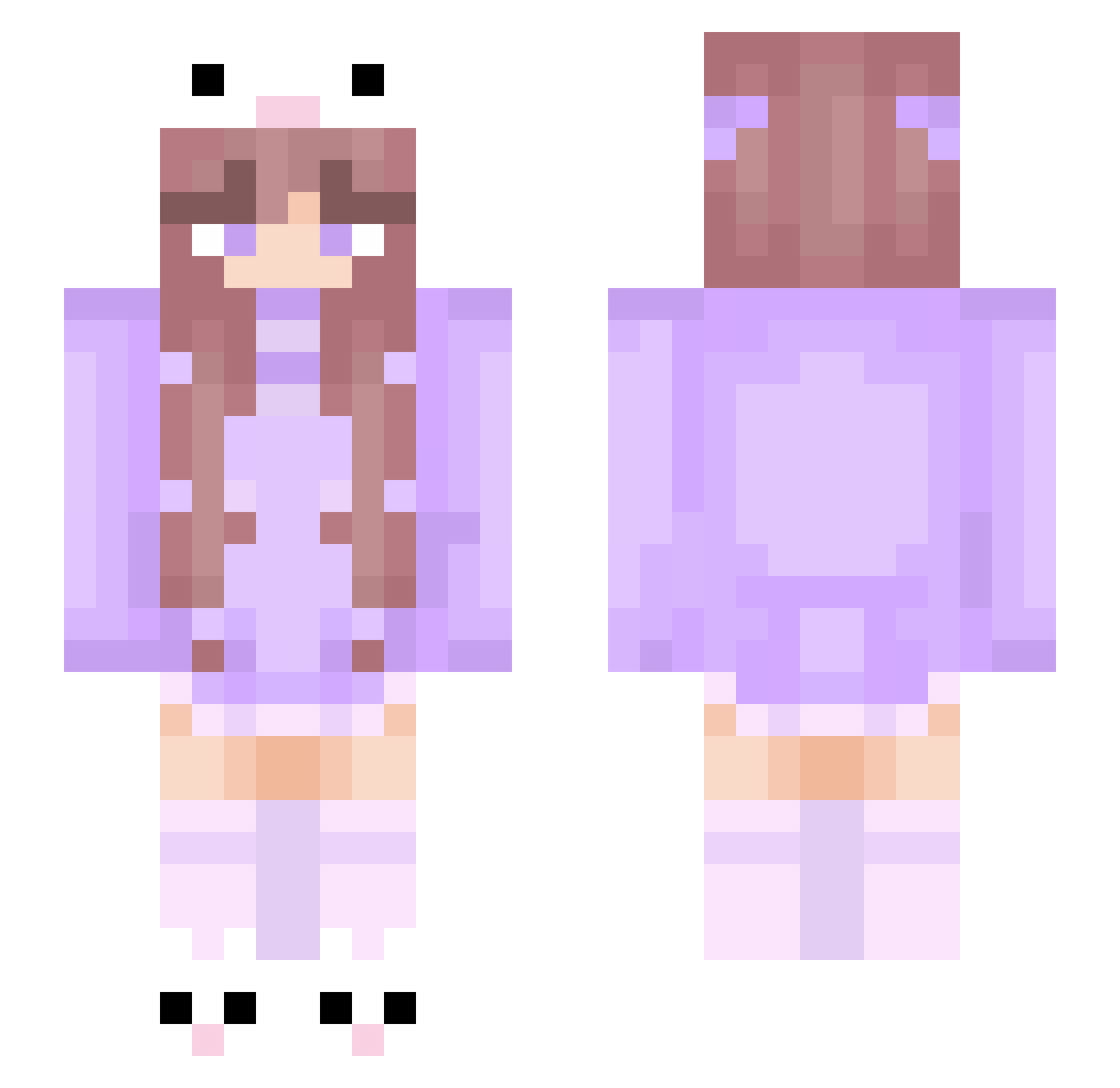 lillad450 Minecraft skin, front and back view