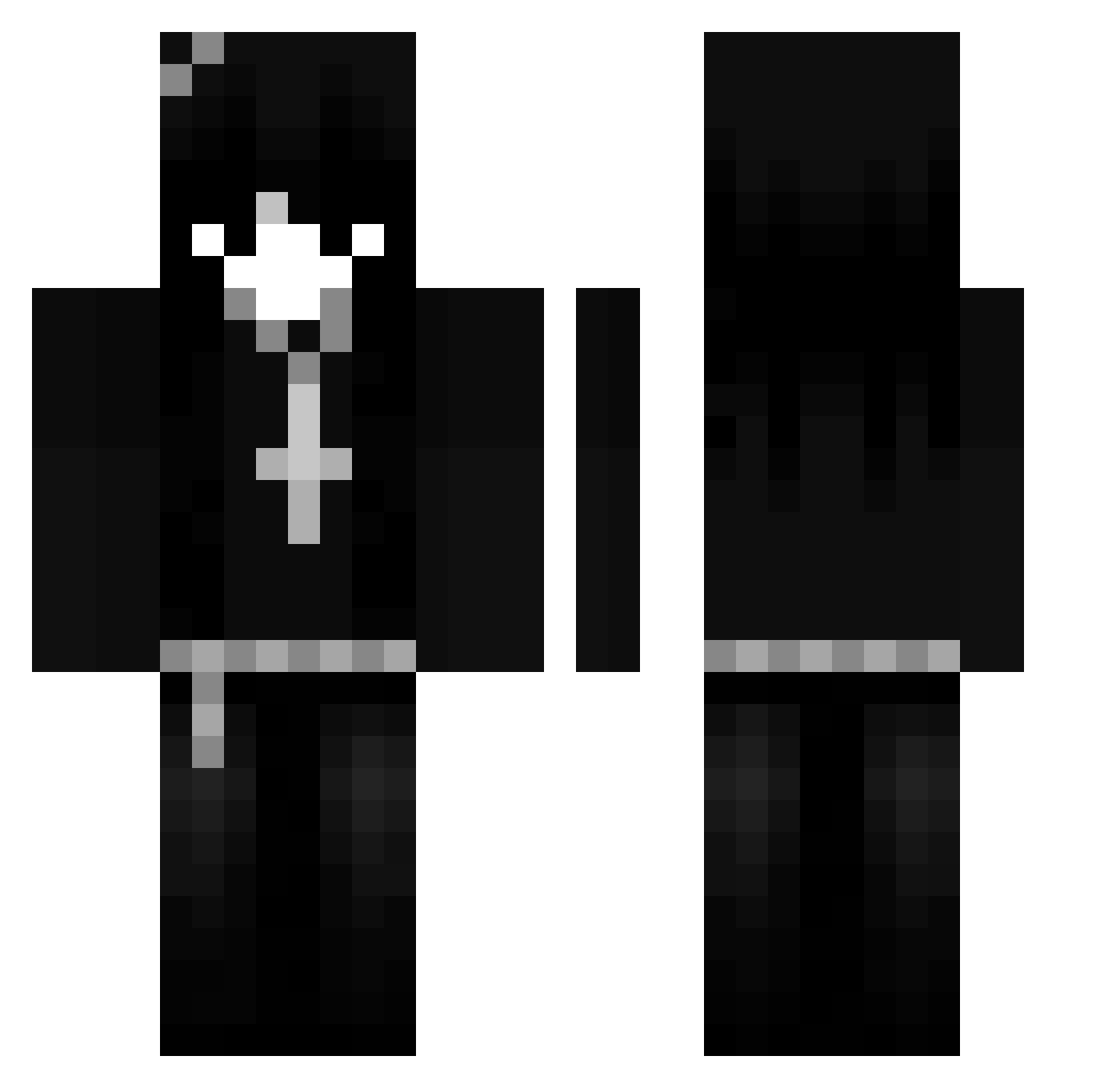 swrpz Minecraft skin, front and back view