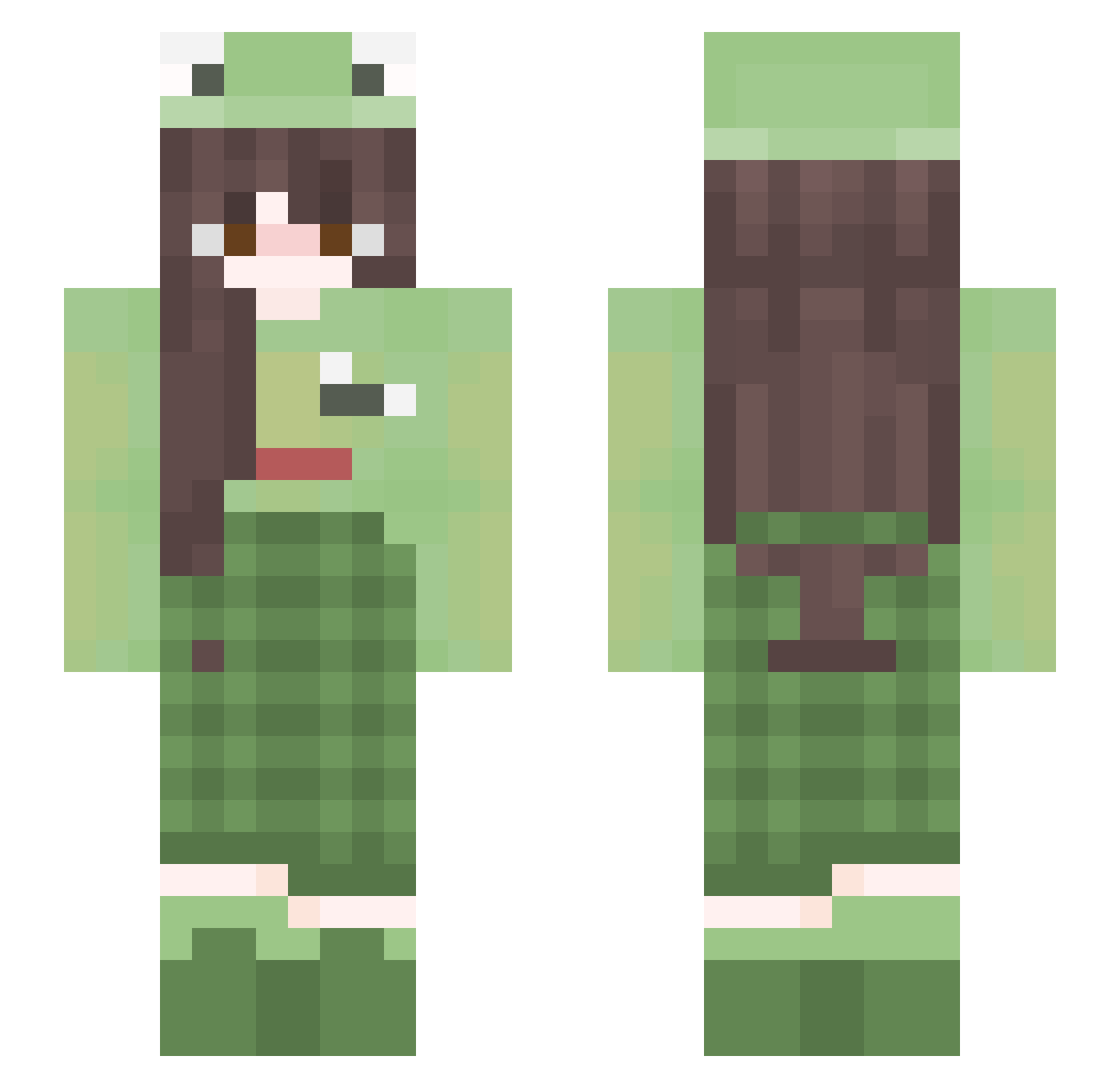 Black_Shisu Minecraft skin, front and back view
