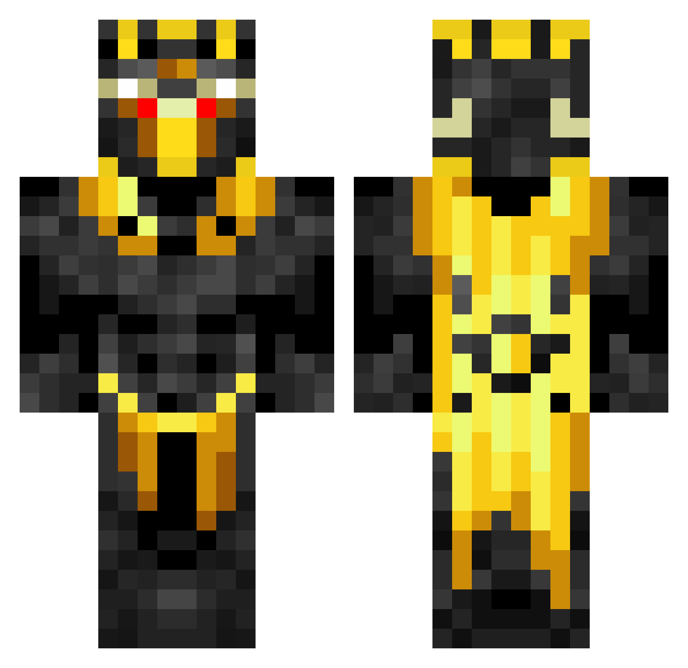 Robo_Jo Minecraft skin, front and back view