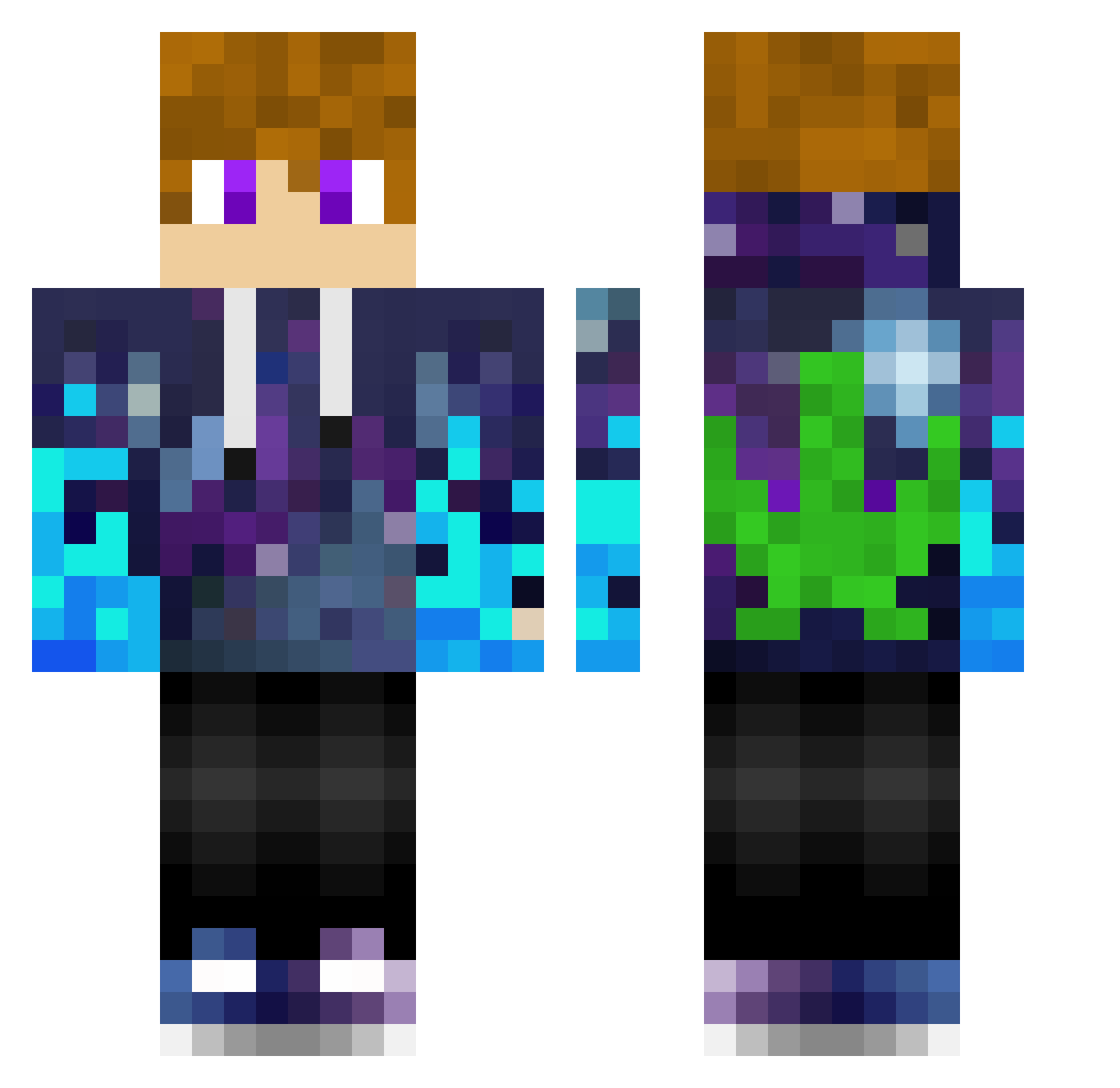 Bxnned_ Minecraft skin, front and back view