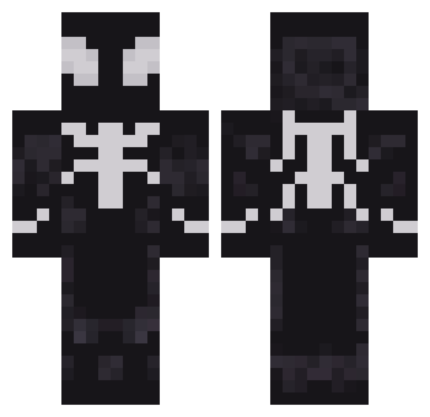 trvlydre Minecraft skin, front and back view