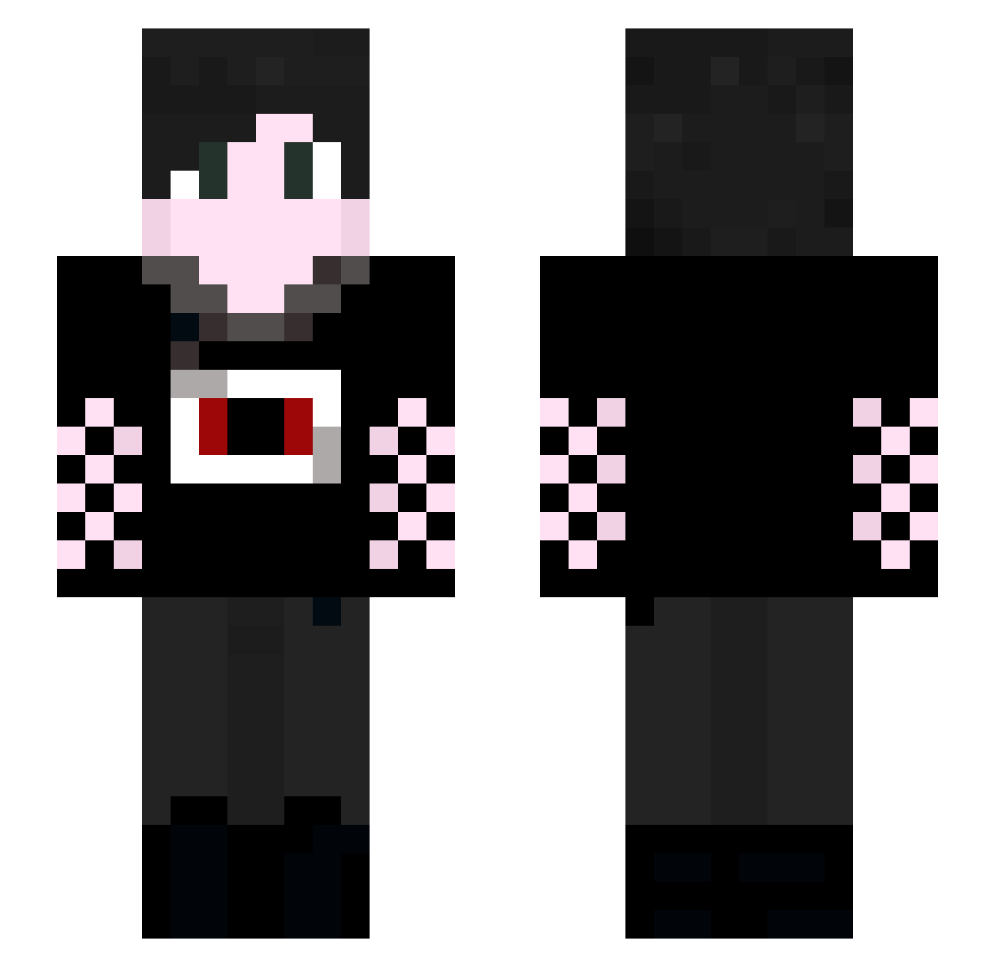 RealXezno Minecraft skin, front and back view