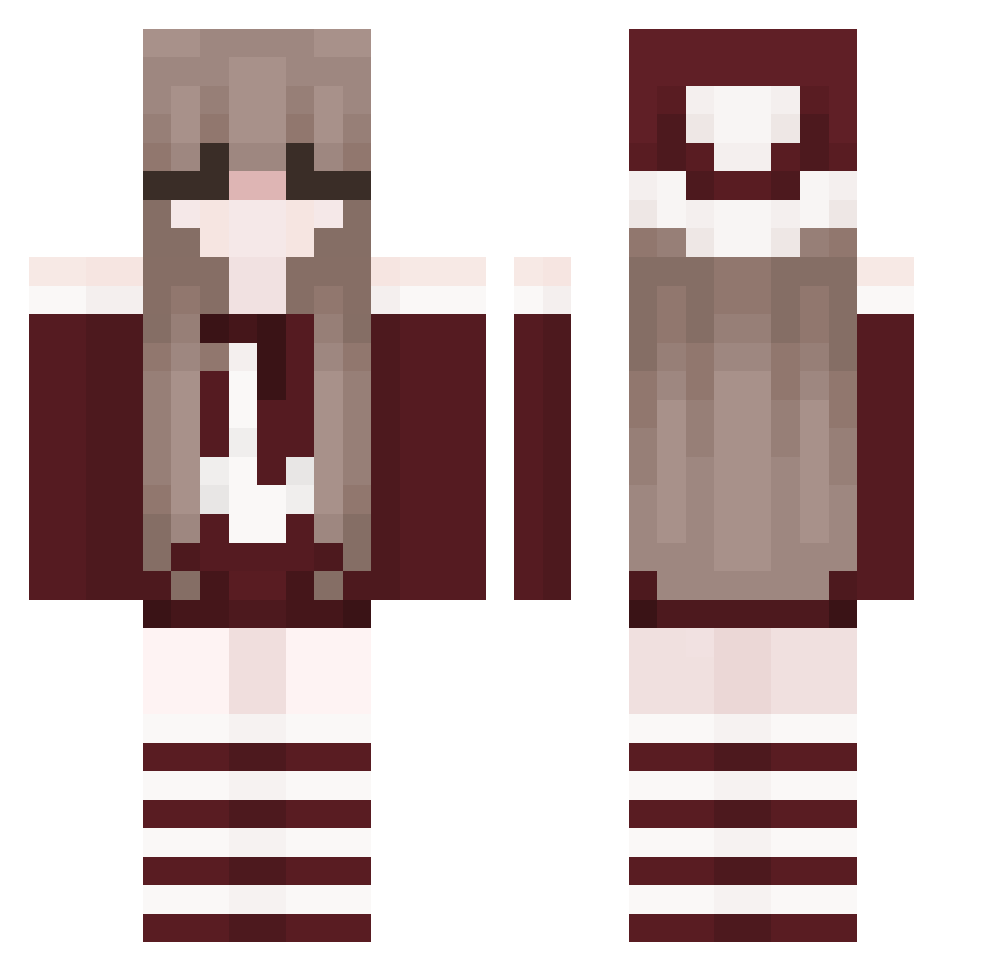 Arigato_ Minecraft skin, front and back view