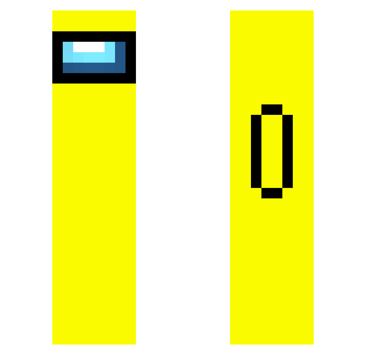 Smikez Minecraft skin, front and back view