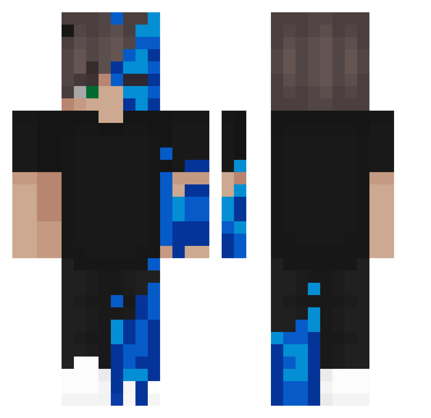 EnjoyedPower50 Minecraft skin, front and back view