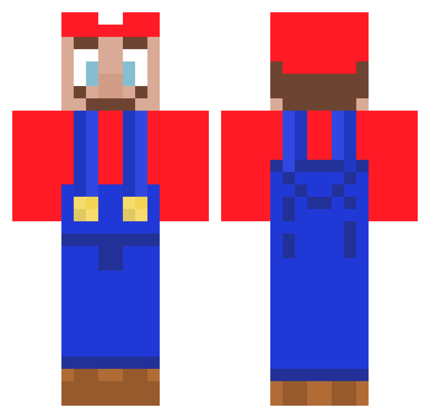 GRIDDYMIKA Minecraft skin, front and back view