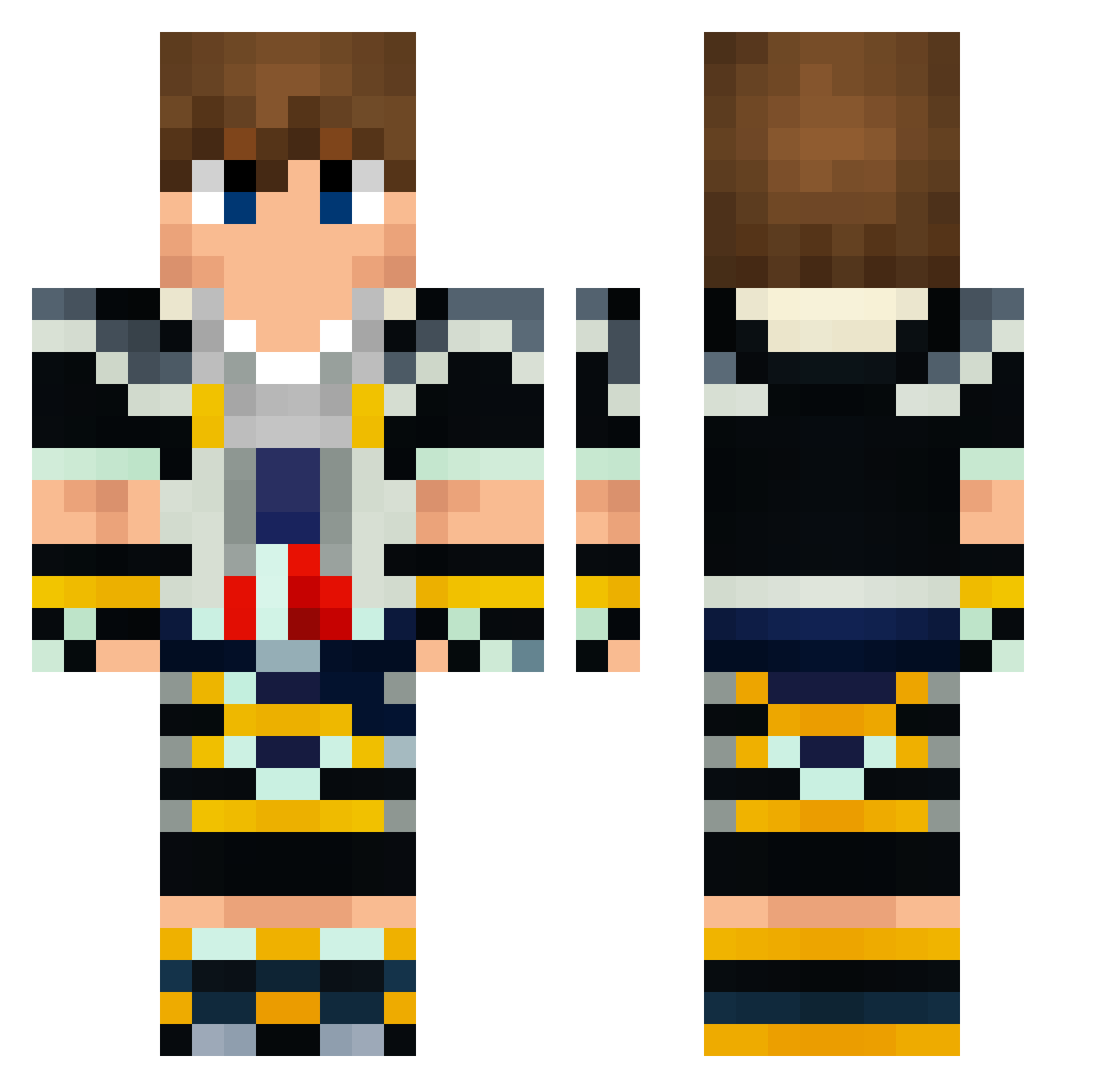 Tro_Clapzy Minecraft skin, front and back view