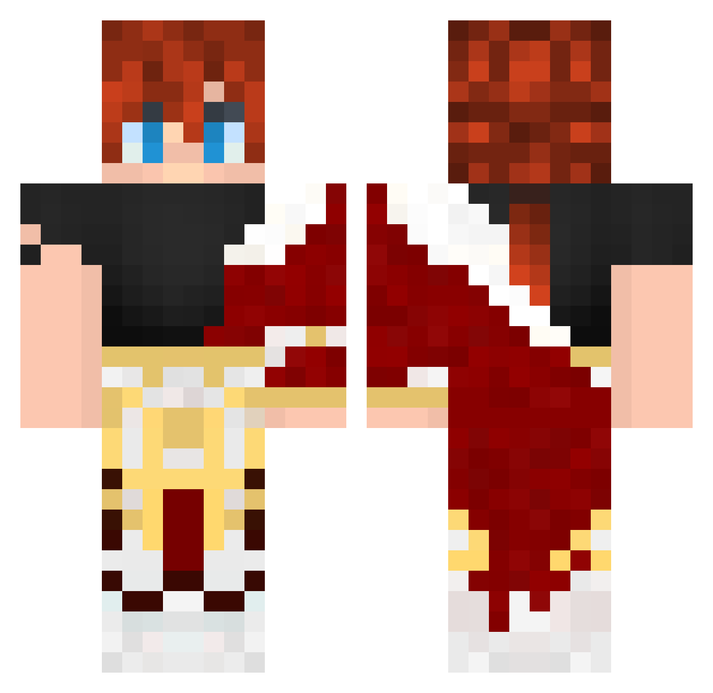 CainDGlizzy Minecraft skin, front and back view