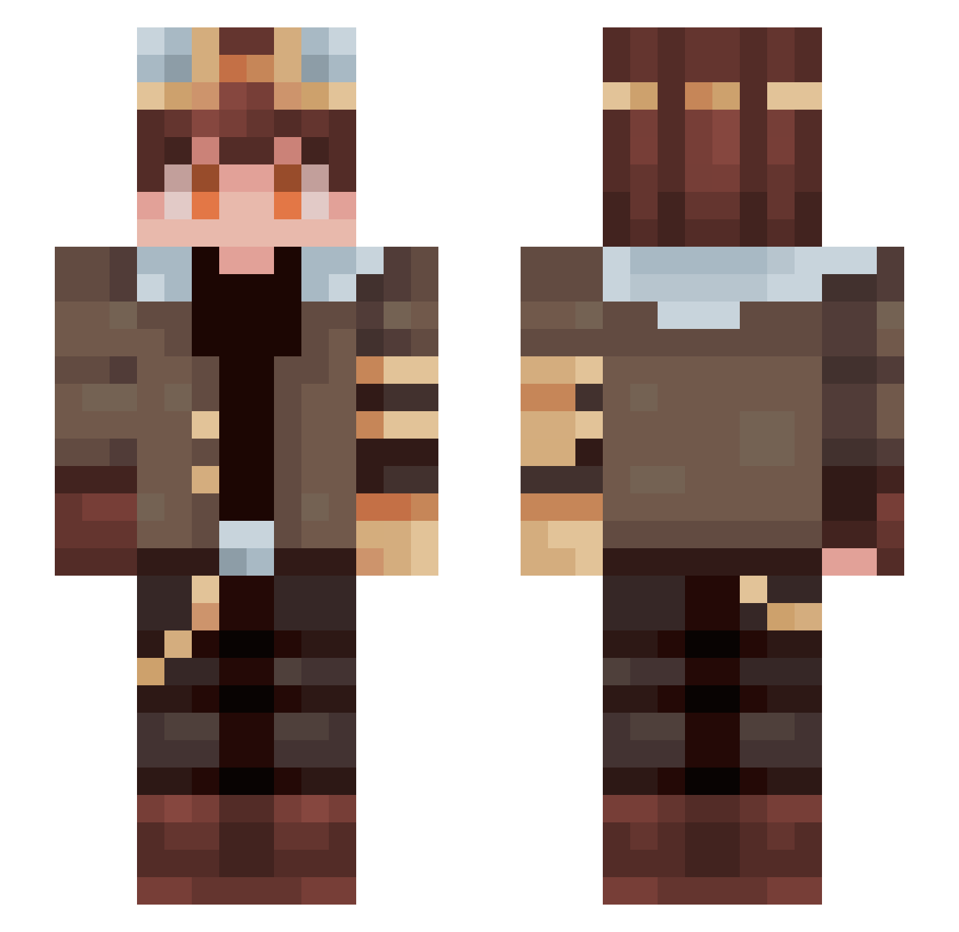 stxrshadow Minecraft skin, front and back view