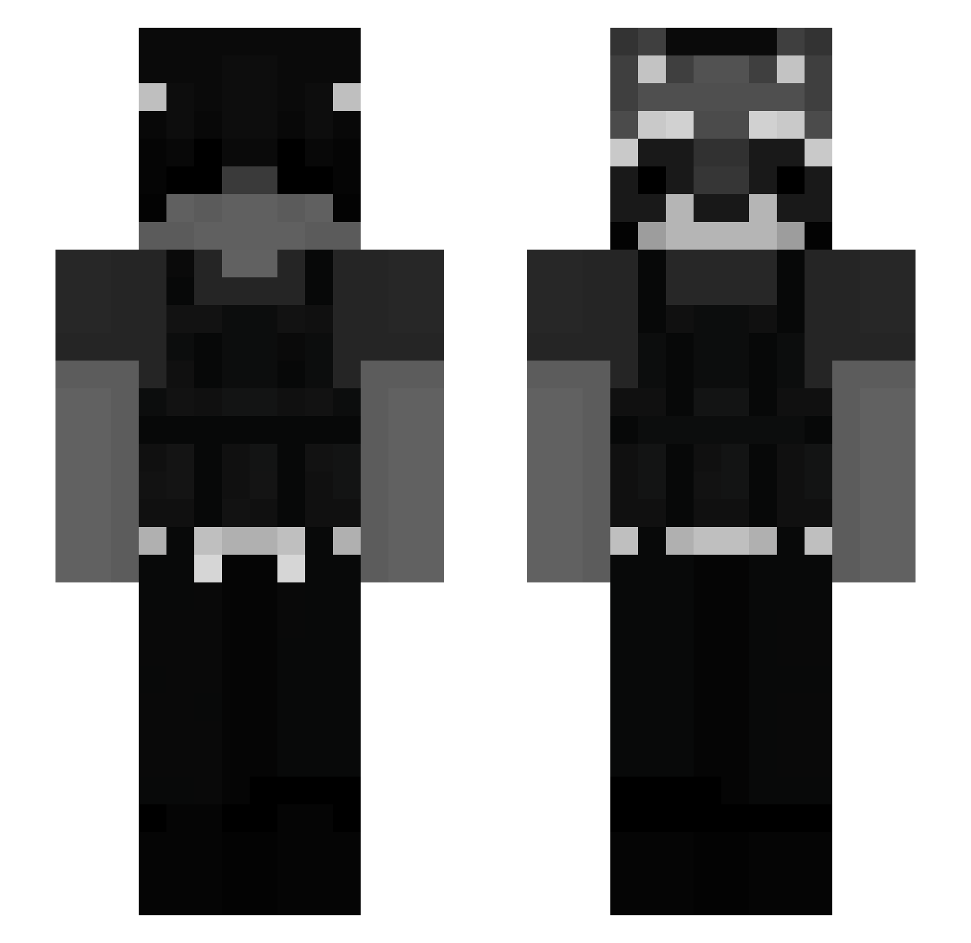 zjQel_ Minecraft skin, front and back view