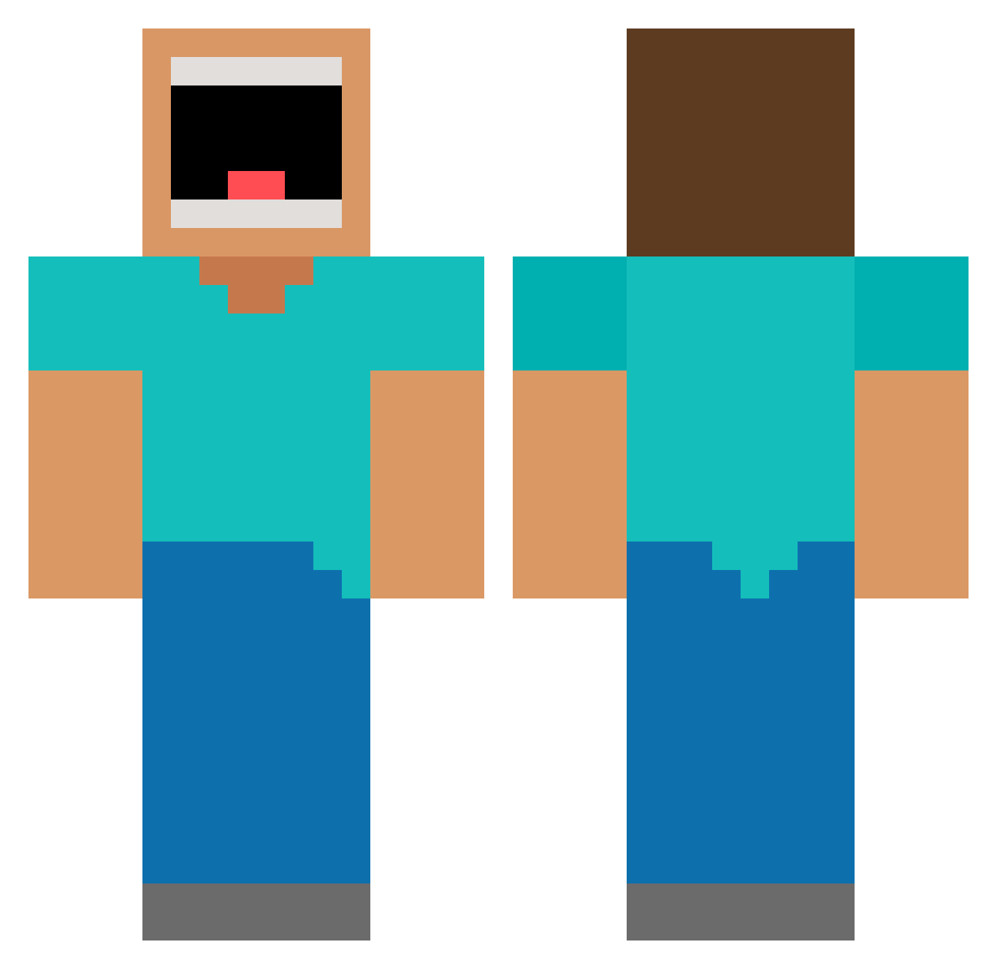 Southgard_ Minecraft skin, front and back view