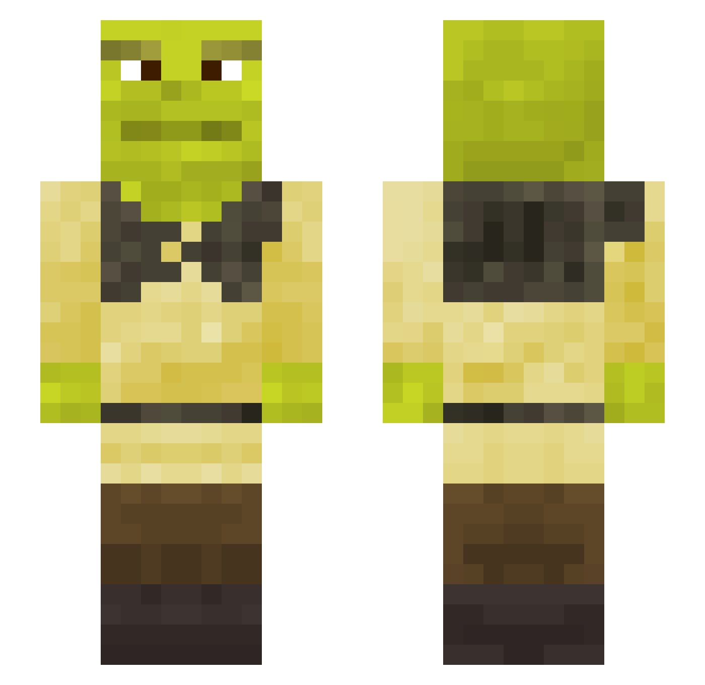 koviekov Minecraft skin, front and back view