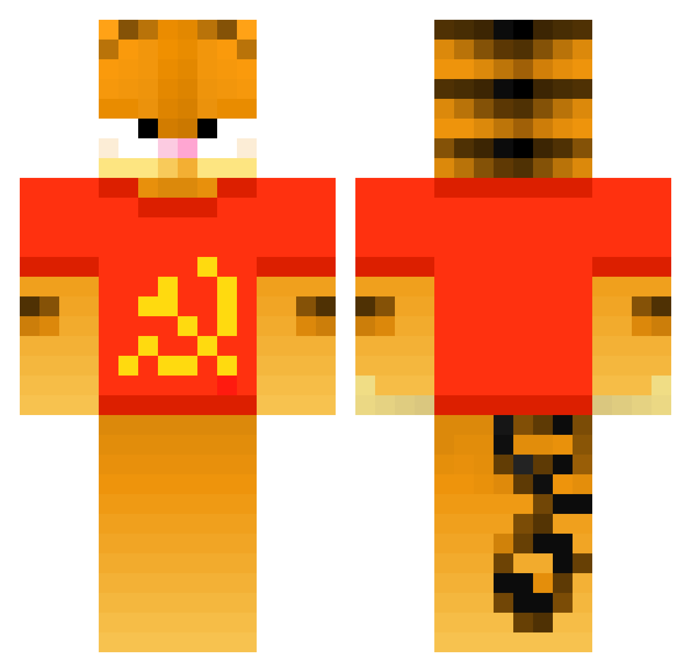 postmanlex Minecraft skin, front and back view