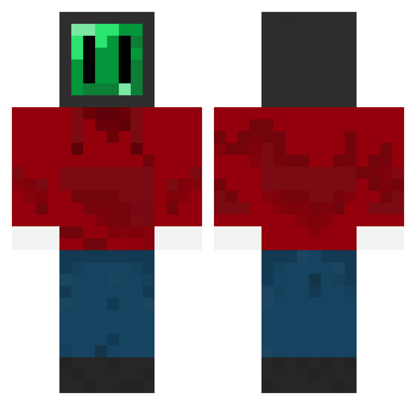 Tameabl3 Minecraft skin, front and back view