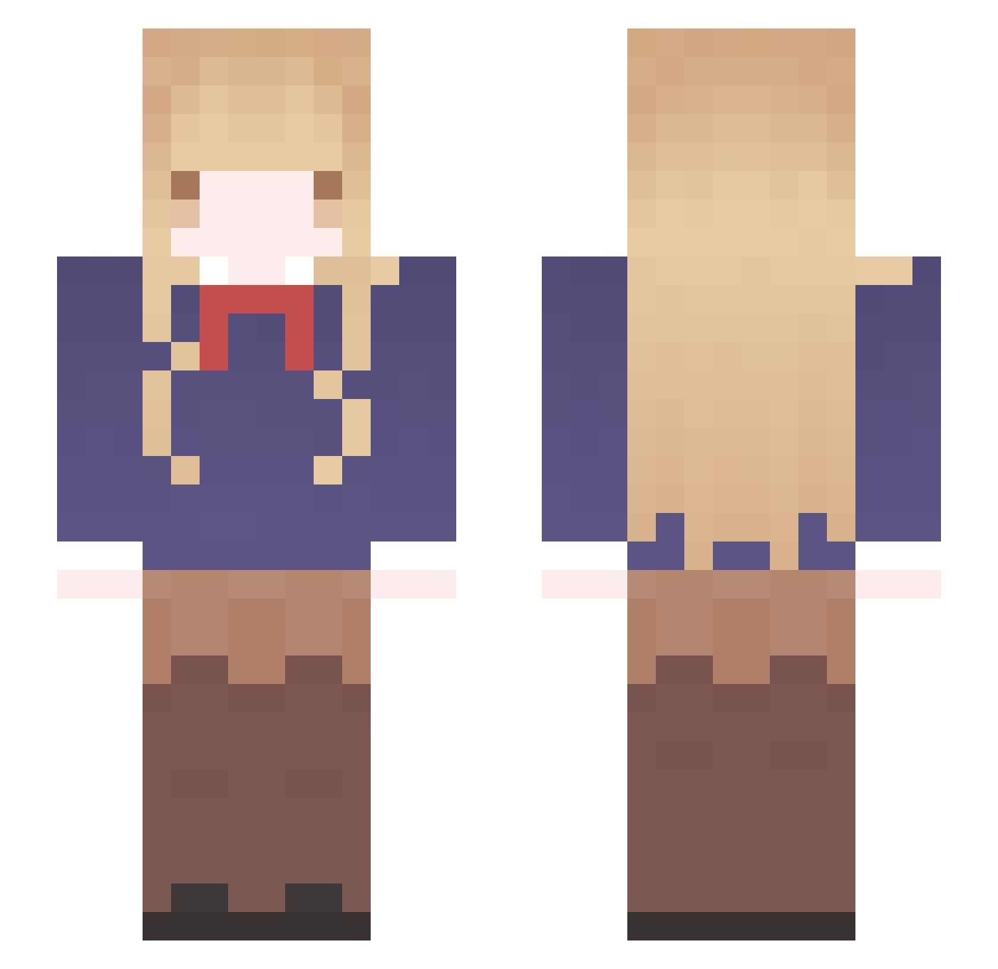 Ayi0223 Minecraft skin, front and back view