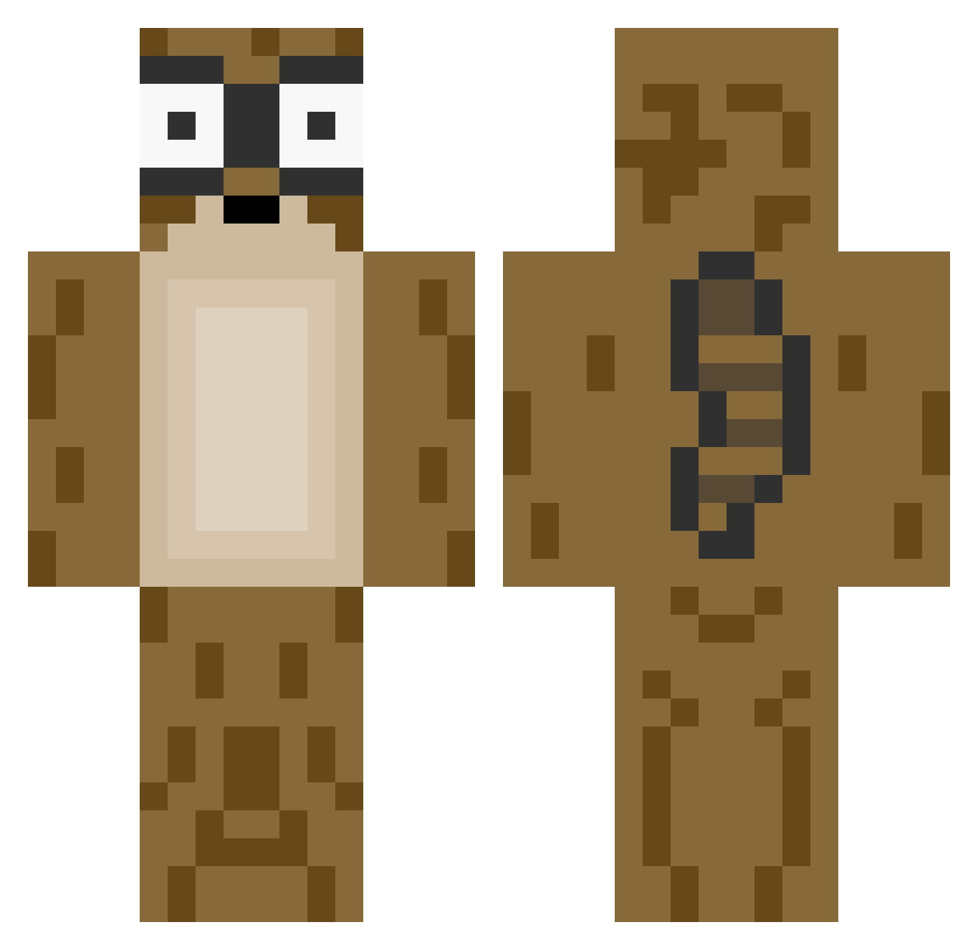 GoldAdvisory Minecraft skin, front and back view